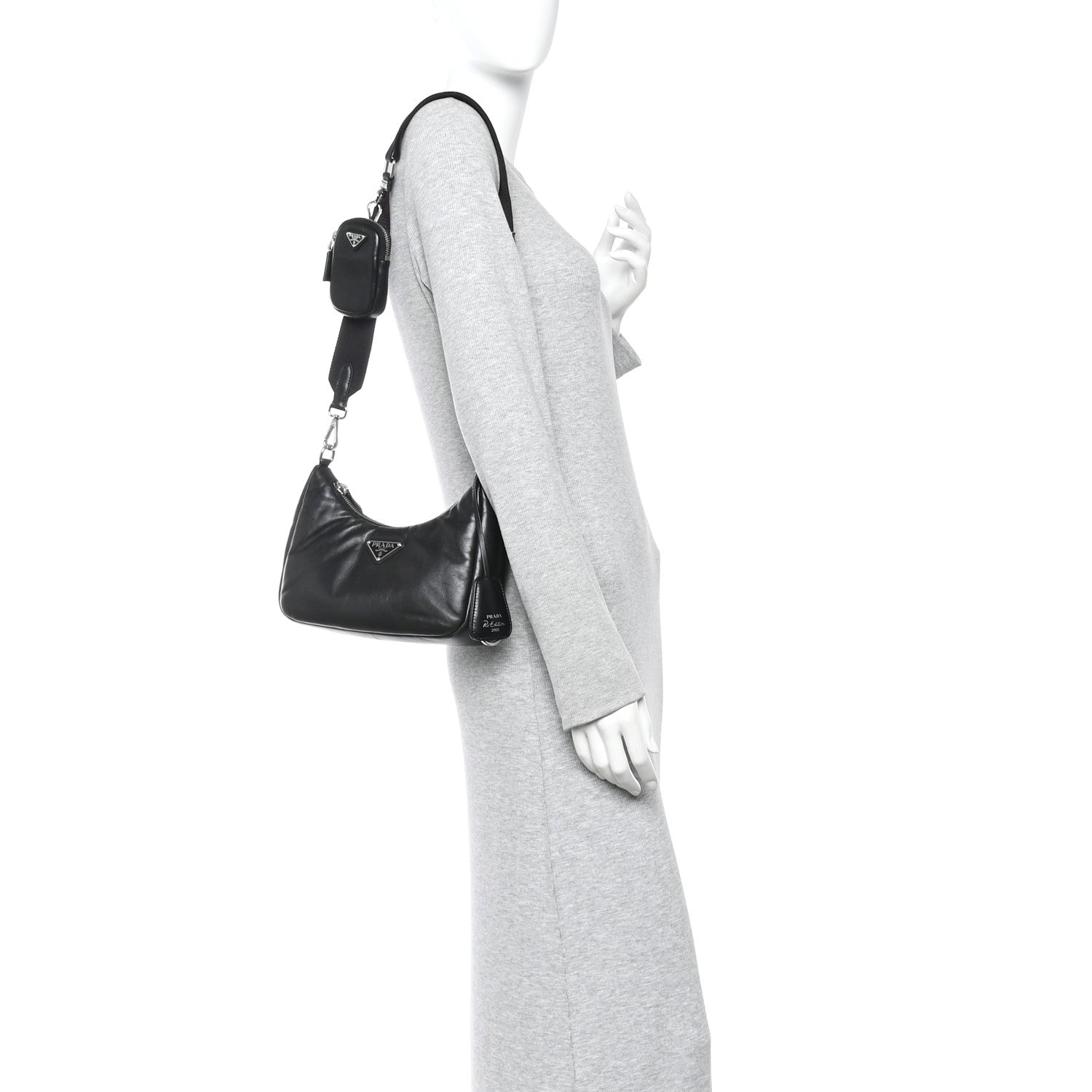 Nappa Soft Padded Re-Edition 2005 Shoulder Bag Black