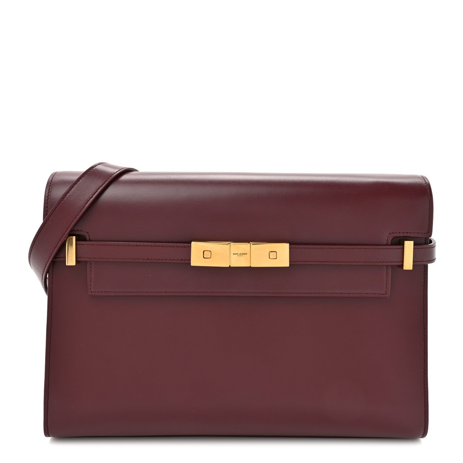 Smooth Calfskin Manhattan Shoulder Bag Rouge Legion
