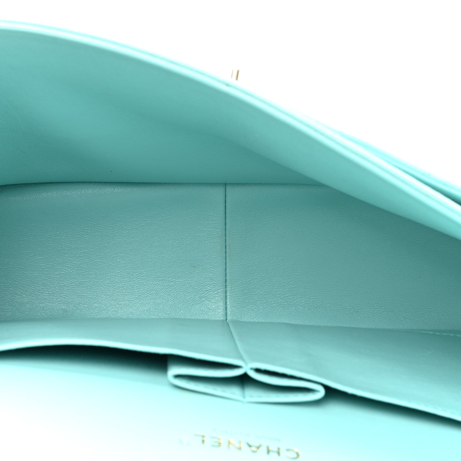 Caviar Quilted Jumbo Double Flap Light Blue
