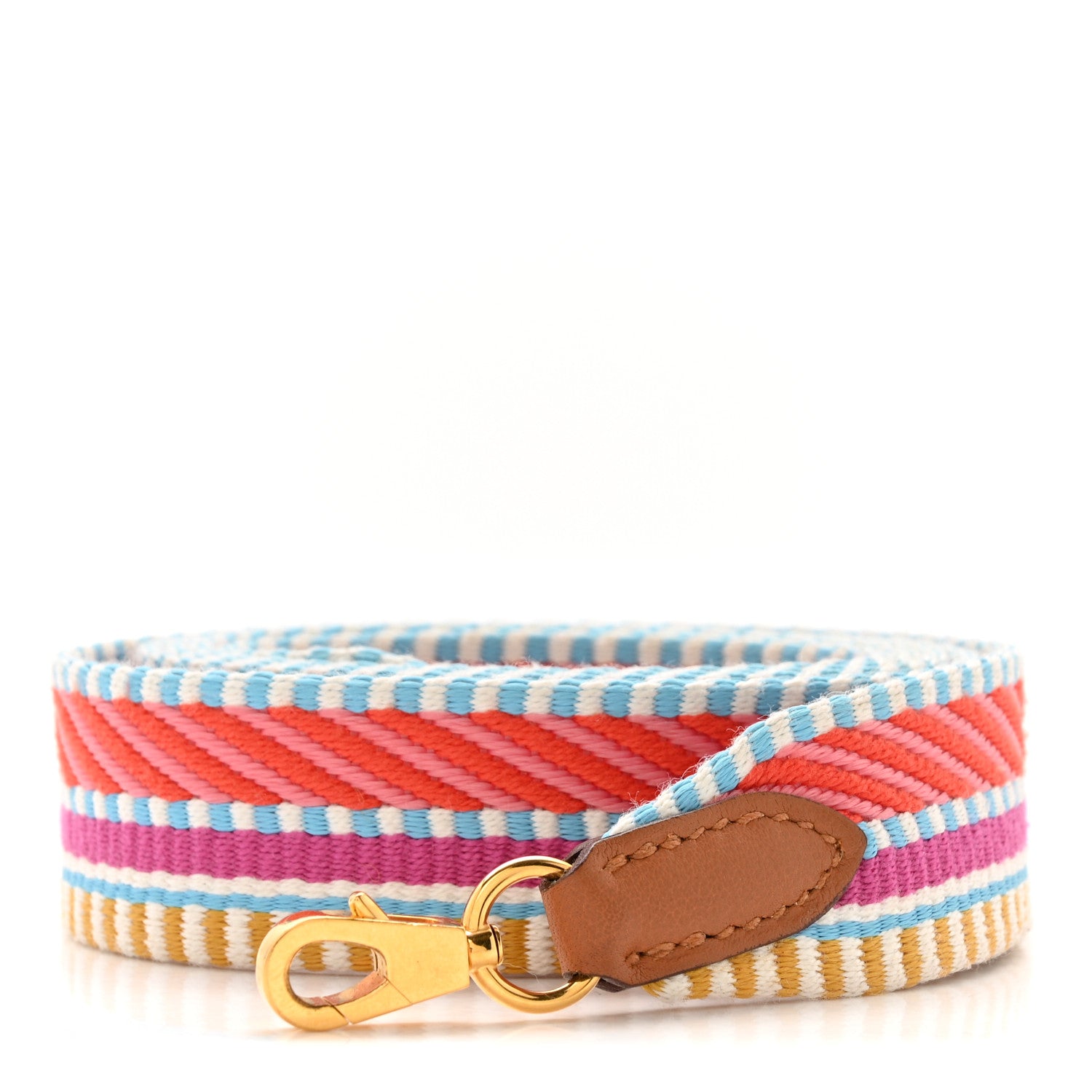 Toile Swift 25mm Sangle Cavale Shoulder Strap Magnolia Capucine Gold