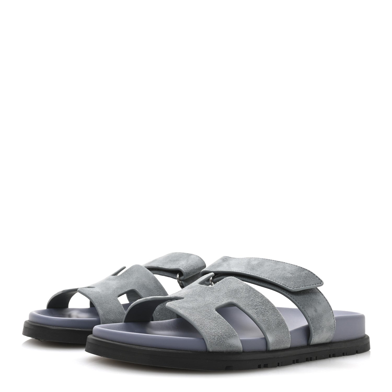 Suede Goatskin Womens Chypre Sandals 38 Vert d'Eau