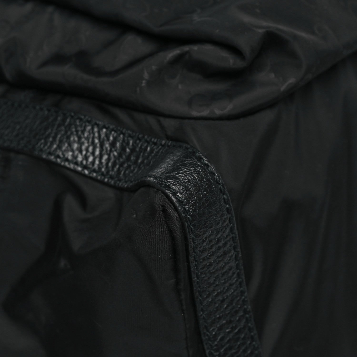 Nylon Monogram Medium Light Double Buckle Backpack Black