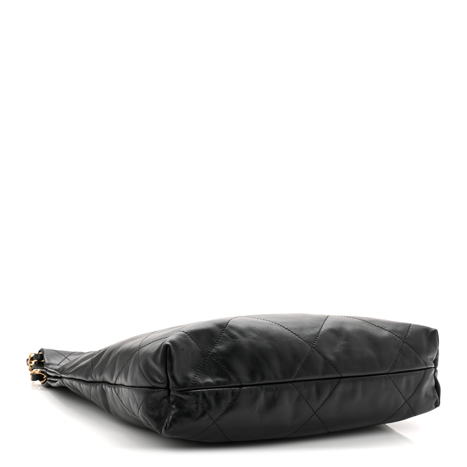 Shiny Calfskin Quilted Small Chanel 22 Black