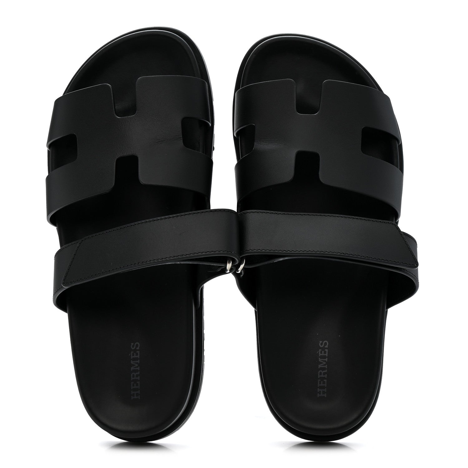 Calfskin Womens Chypre Sandals 38.5 Black