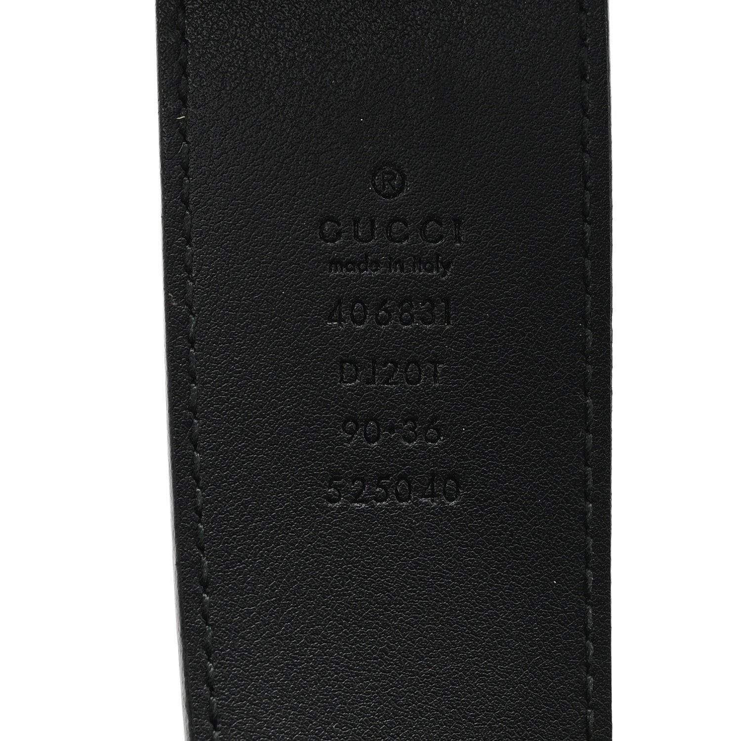 Textured Dollar Calfskin Double G 40mm Belt 90 36 Black
