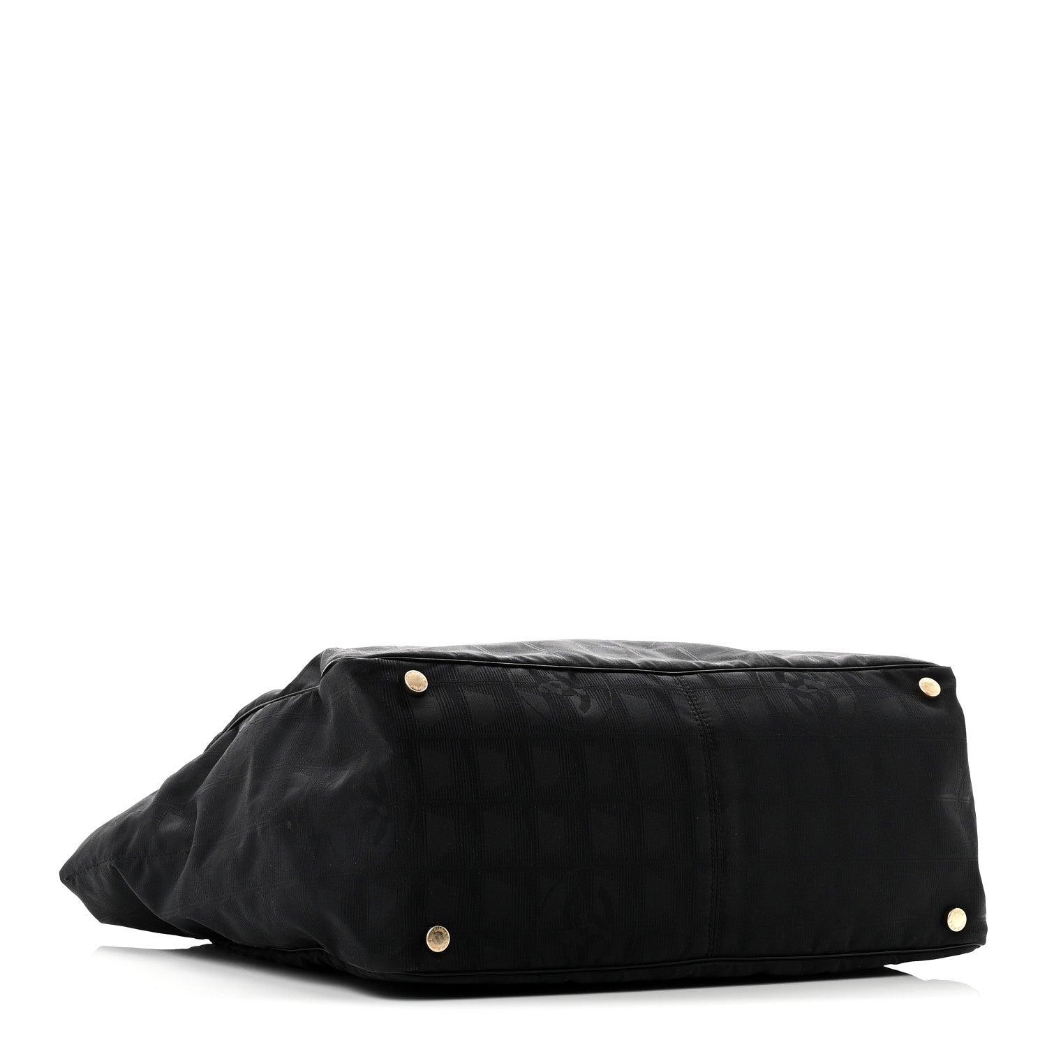 Nylon Large Travel Tote Black