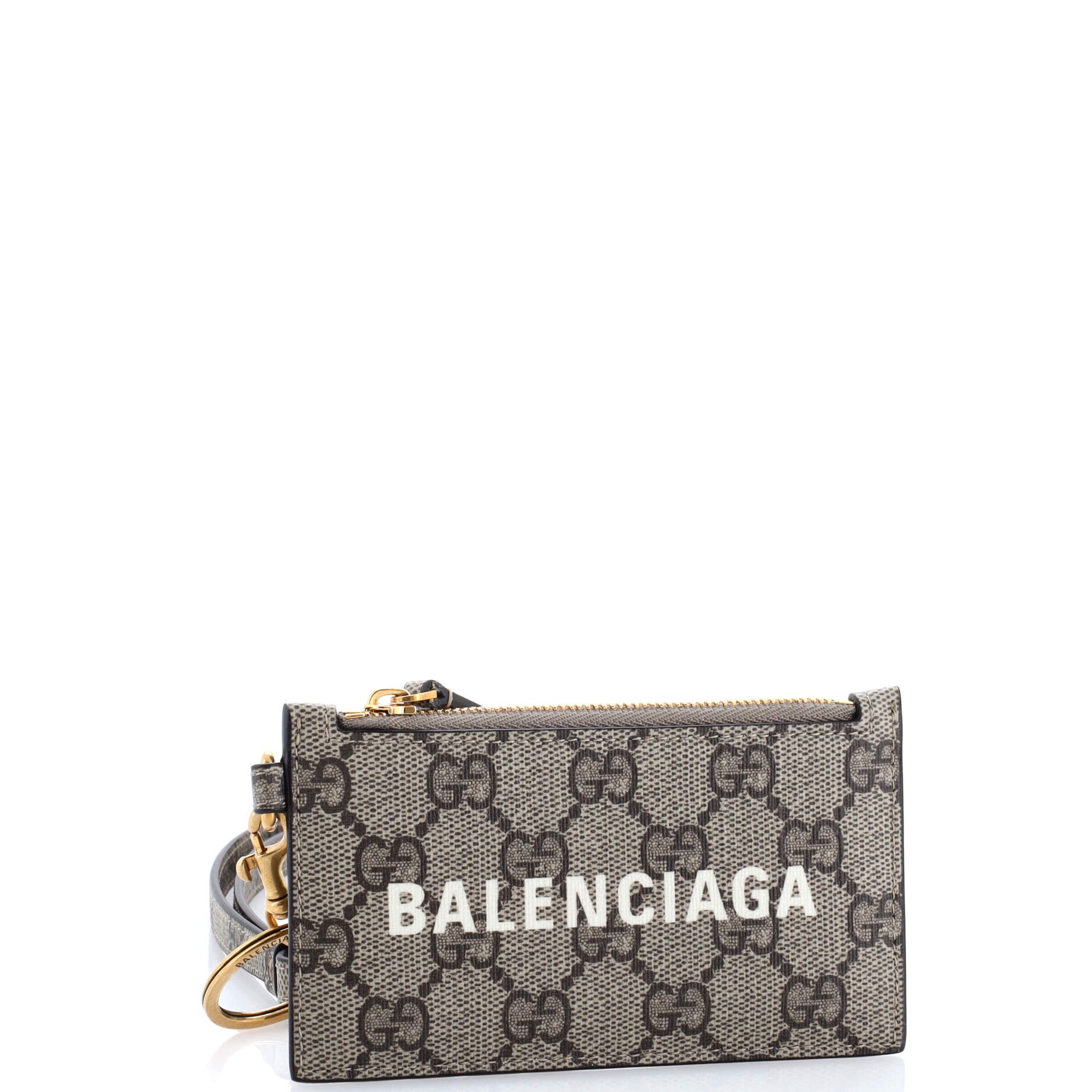 x Balenciaga The Hacker Project Zip Card Case with Strap GG Coated Canvas