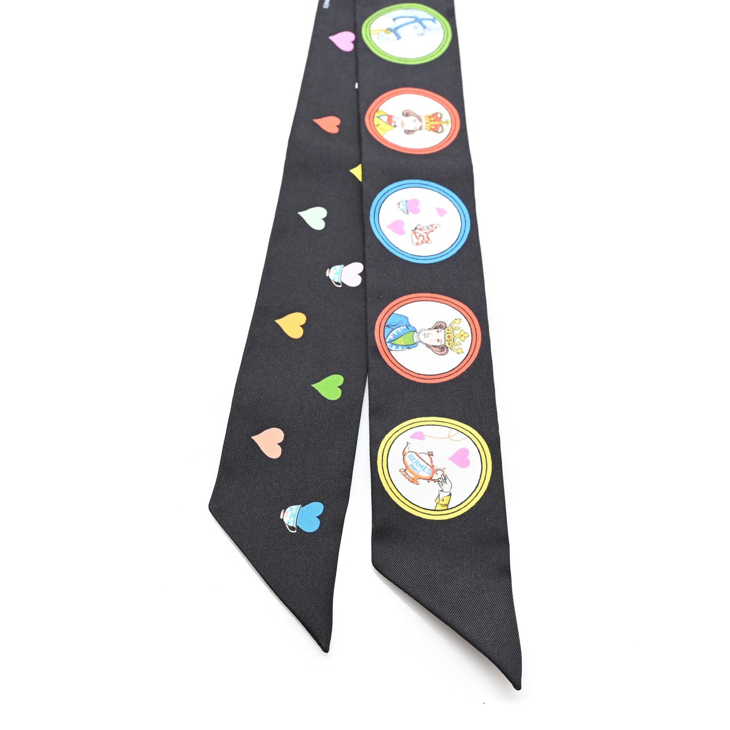 Silk Tea Time Twilly Black Rouge Multicolor