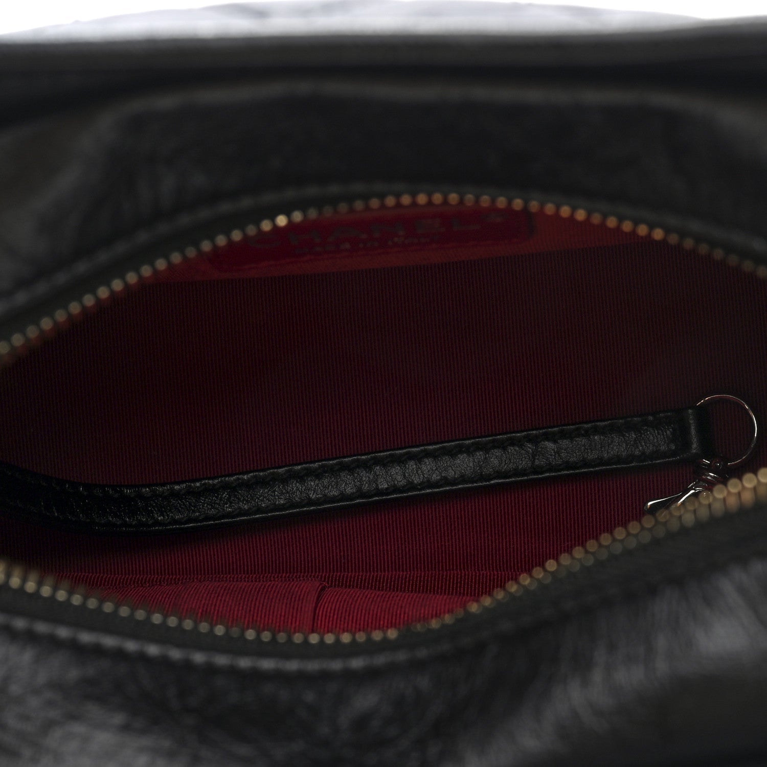 Aged Calfskin Quilted Small Gabrielle Logo Hobo Black