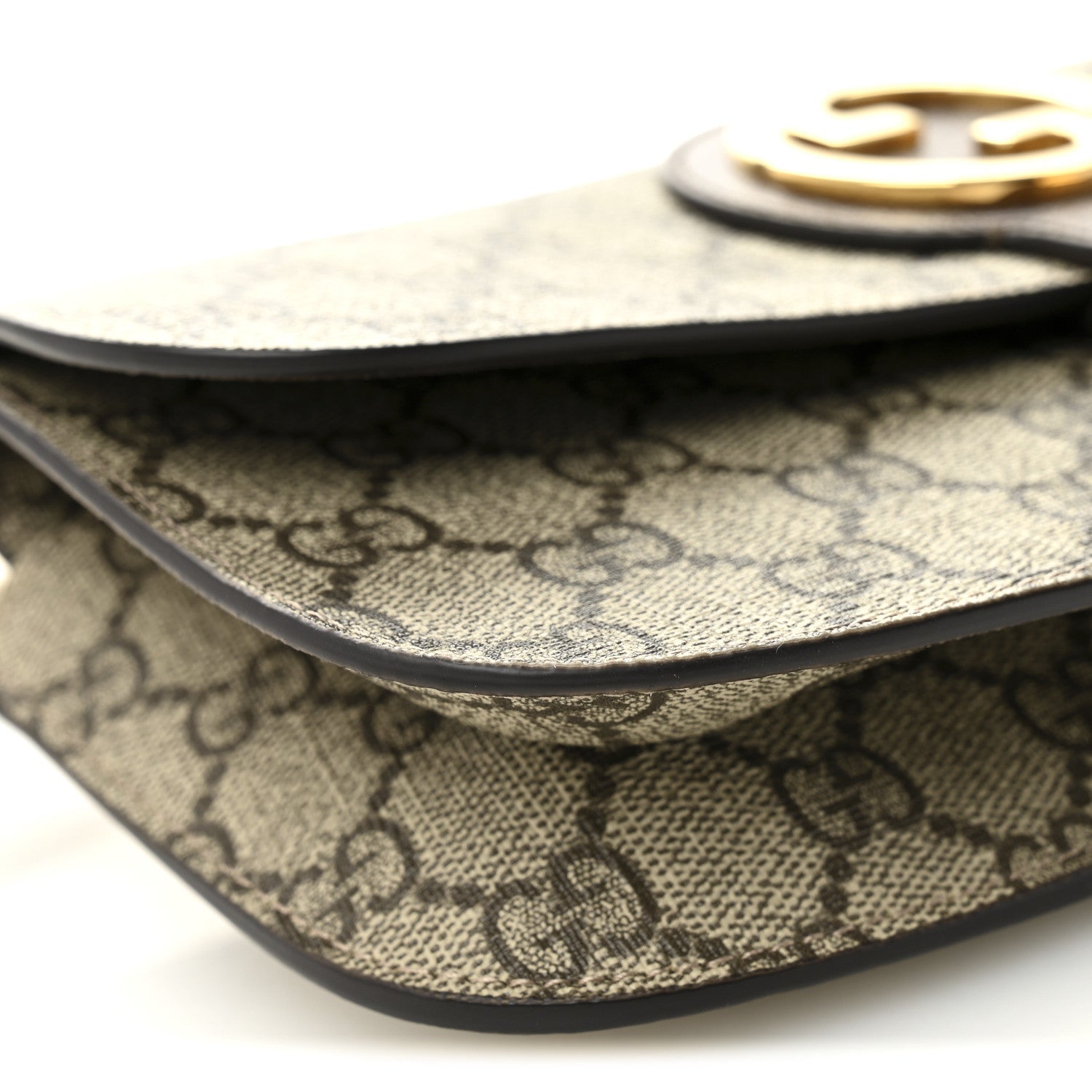 GG Supreme Monogram Textured Dollar Calfskin Blondie Belt Bag Beige Ebony New Acero