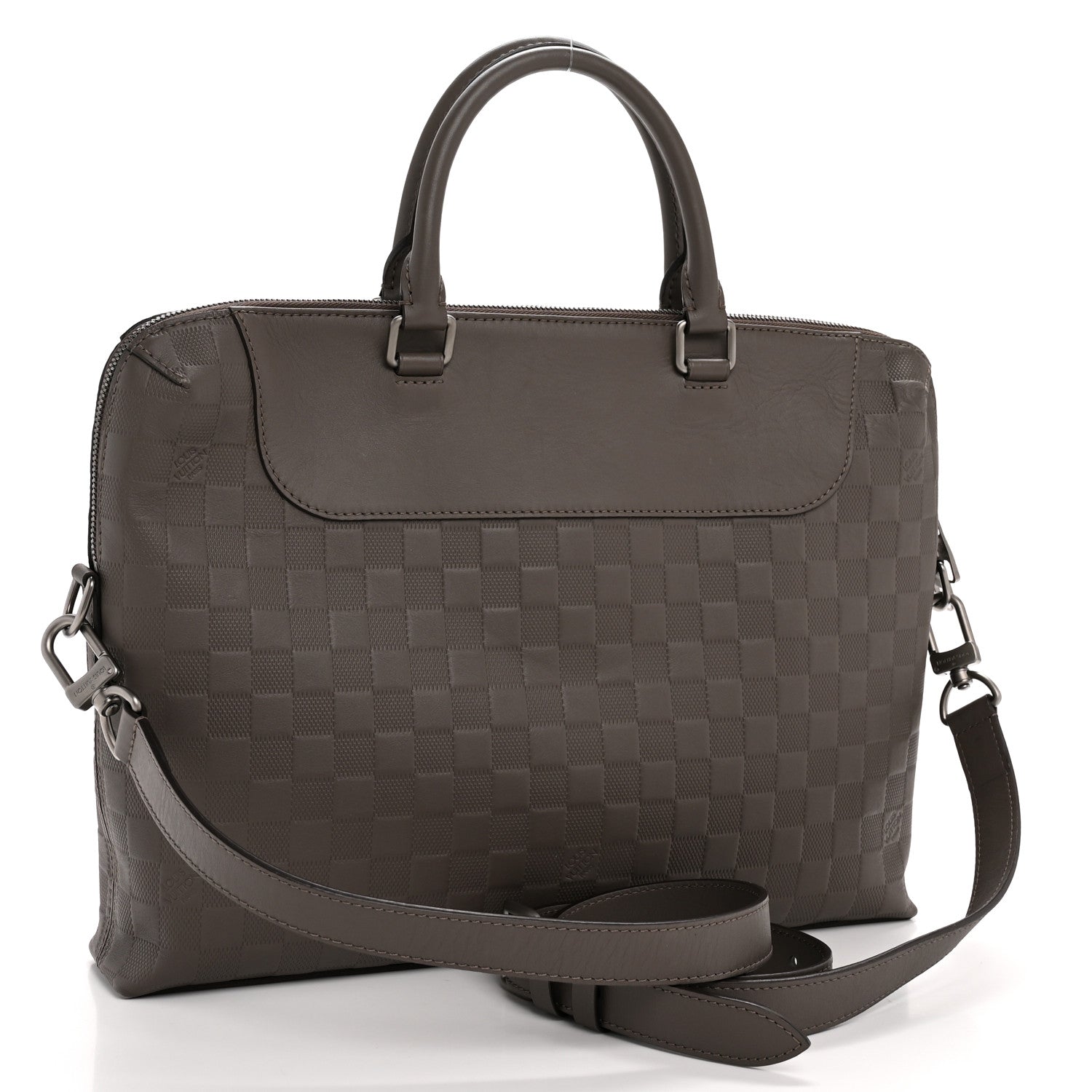 Damier Infini Porte-Documents Jour NM Granit