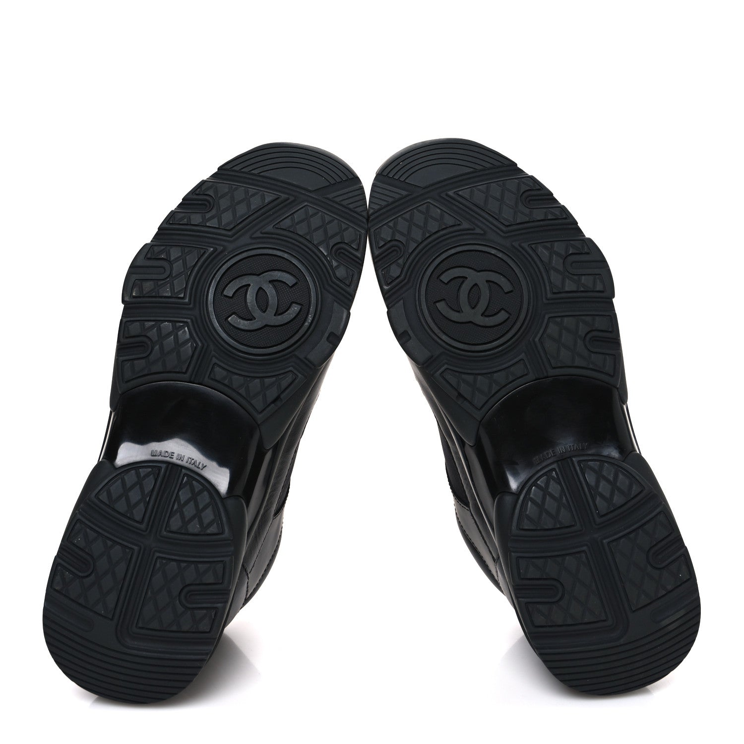 Lambskin Fabric CC Sneakers 36.5 Black