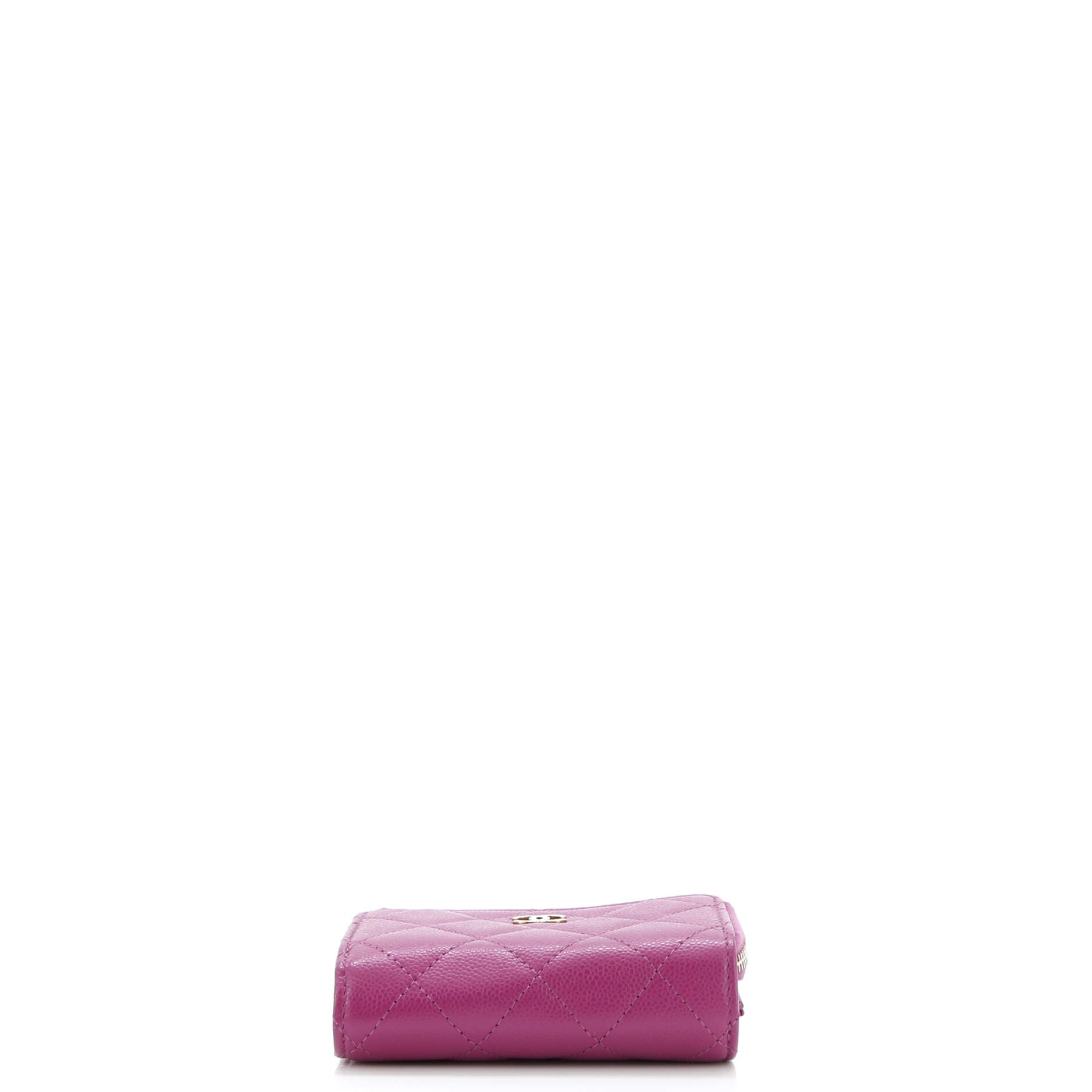 CC Zip Trifold Wallet Quilted Caviar Compact