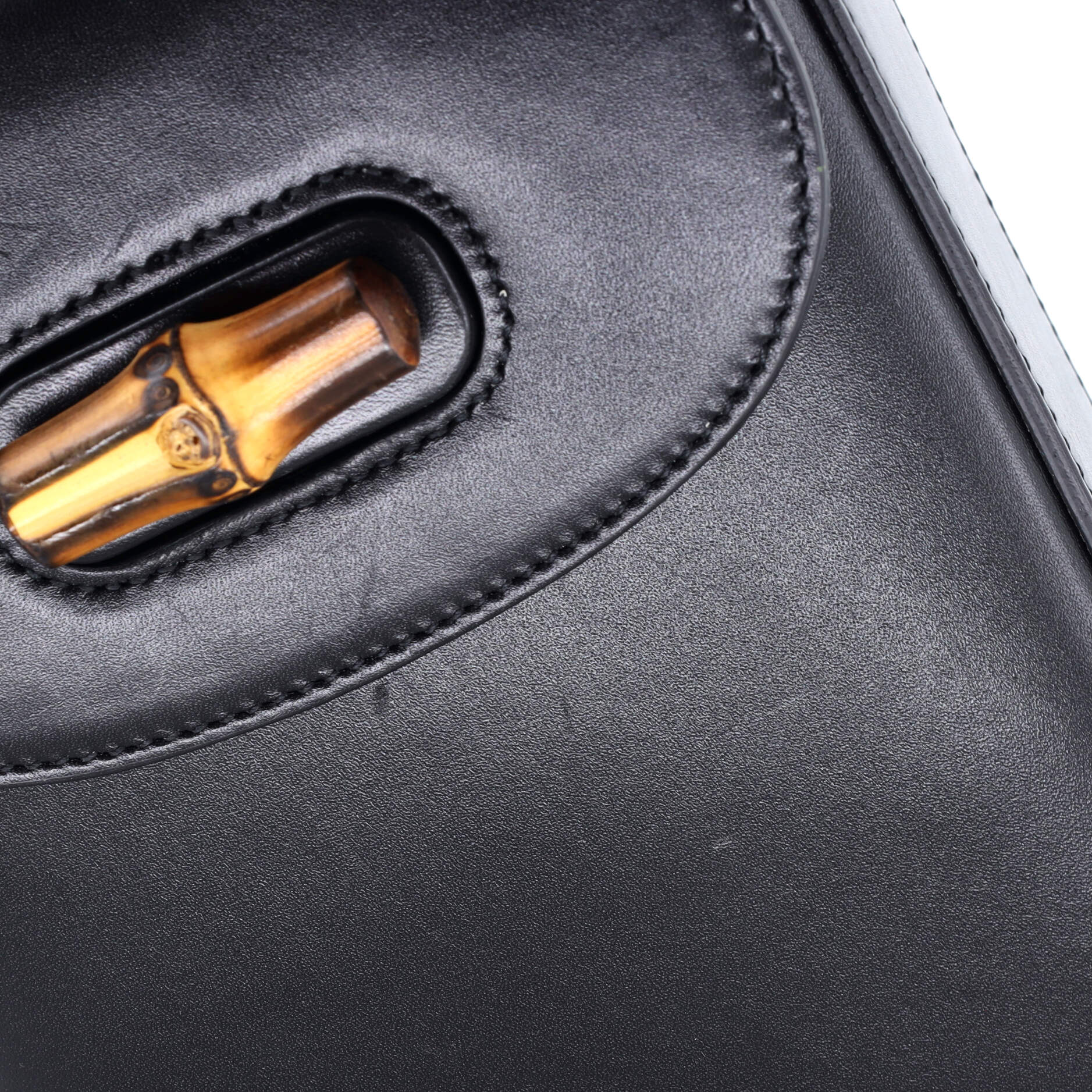 Bamboo Top Handle Backpack Leather Mini