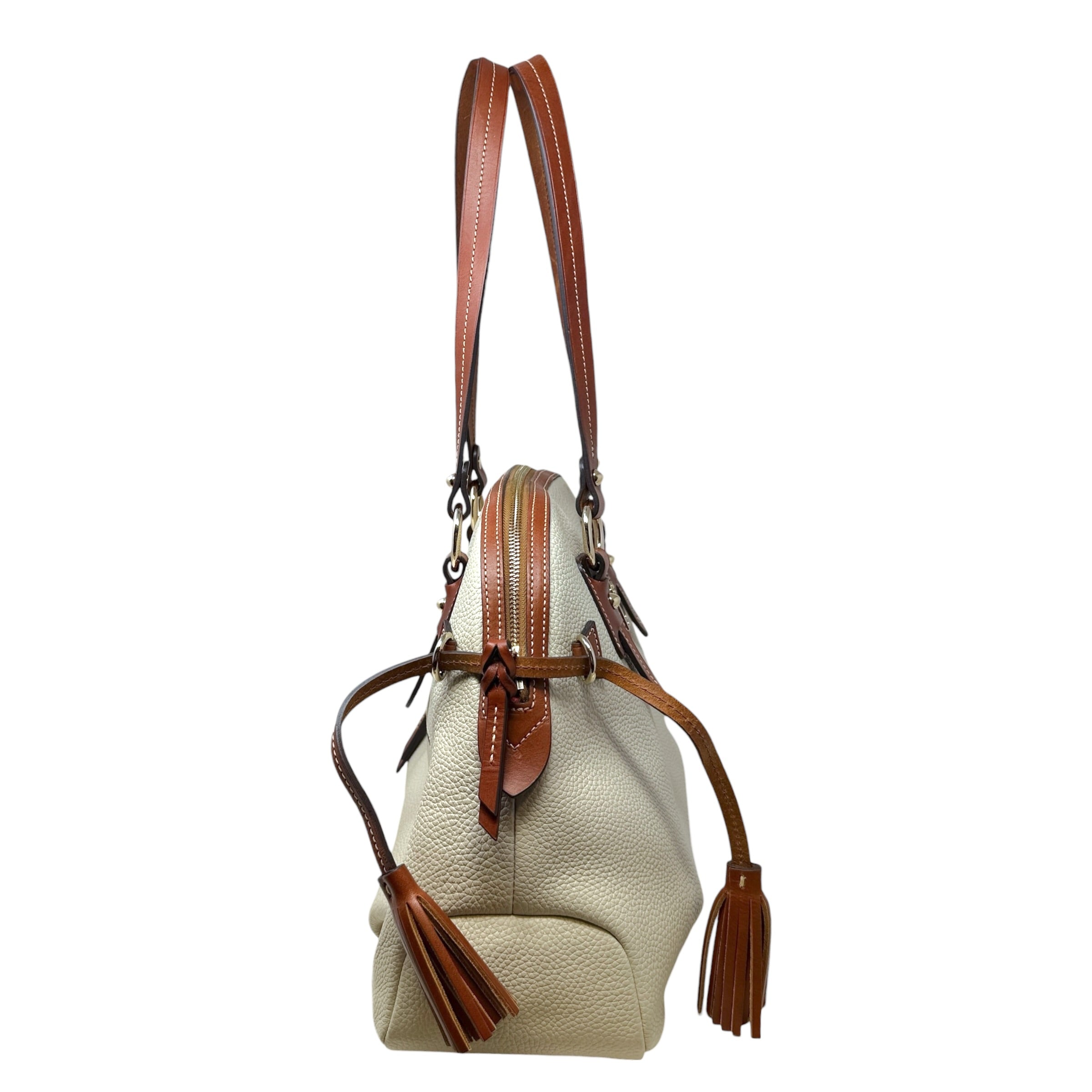 Wexford Pebbled Leather Domed Satchel Designer By Dooney And Bourke, Size: Medium