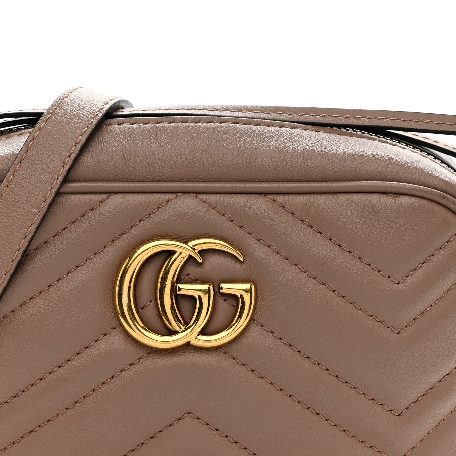Calfskin Matelasse Mini GG Marmont Chain Shoulder Bag Porcelain Rose