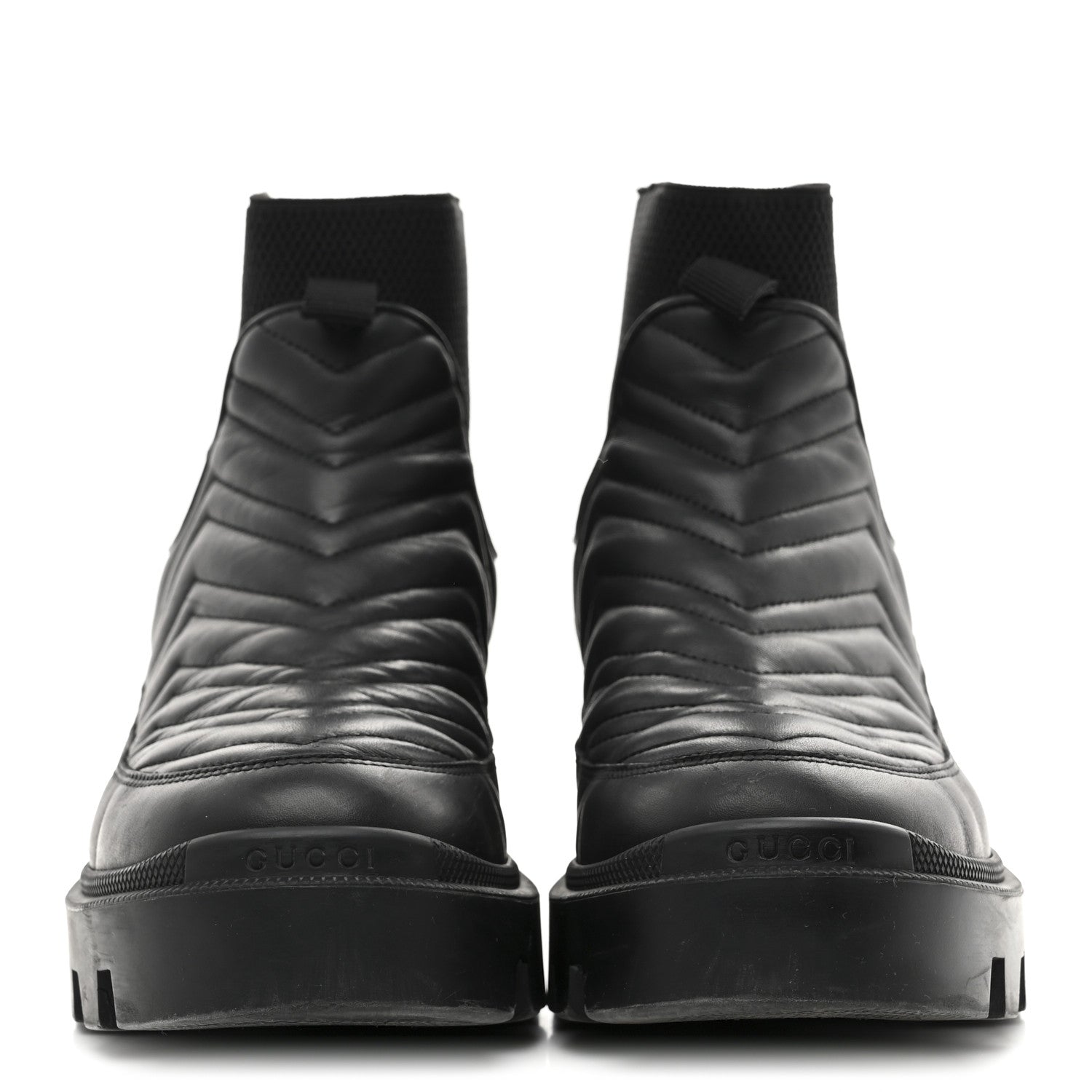 Calfskin Nappa Matelasse Frances Chelsea Boots 39 Black