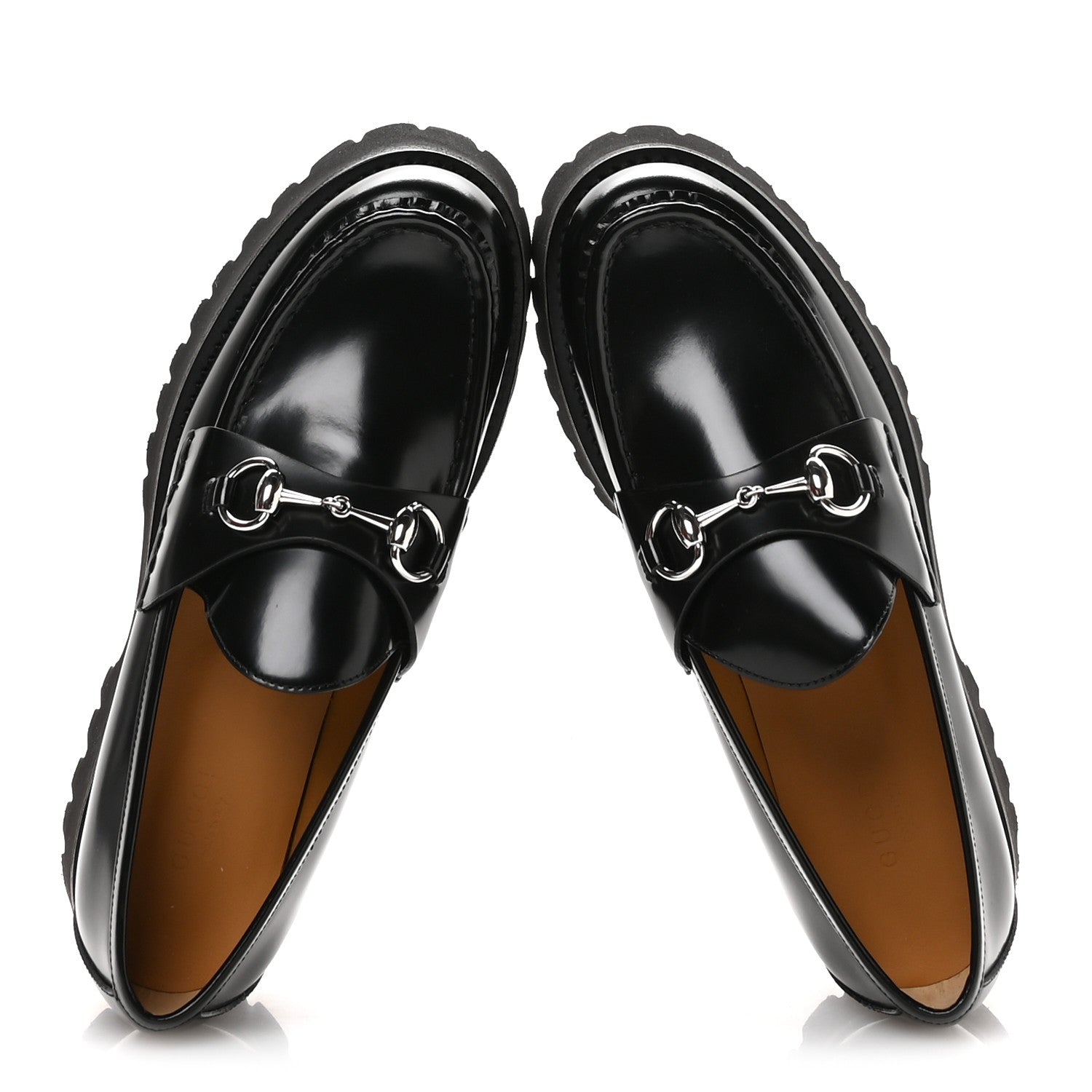Cordovan Lux Womens Horsebit 45mm Platform Loafers 39.5 Black