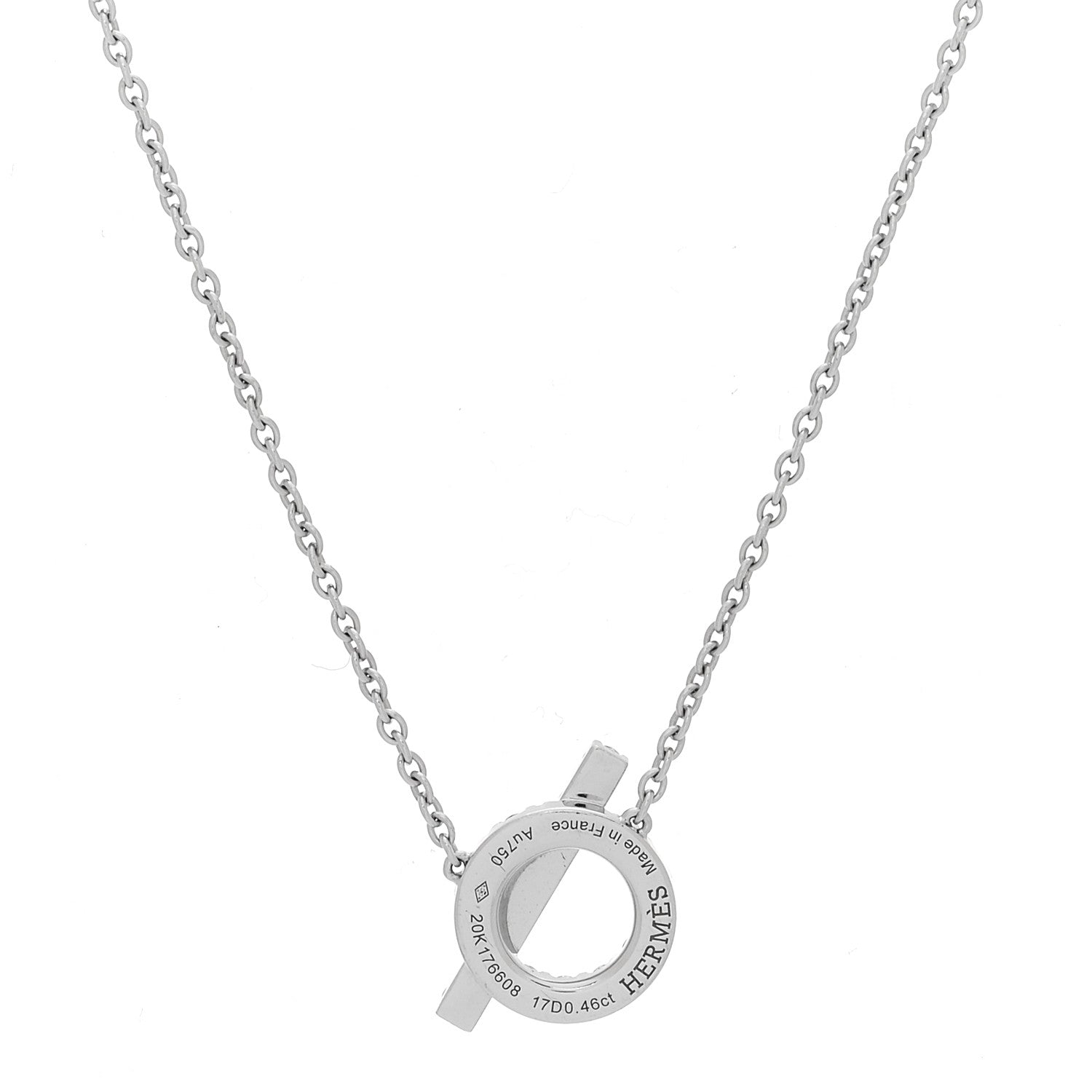18K White Gold Diamond Finesse Pendant Necklace