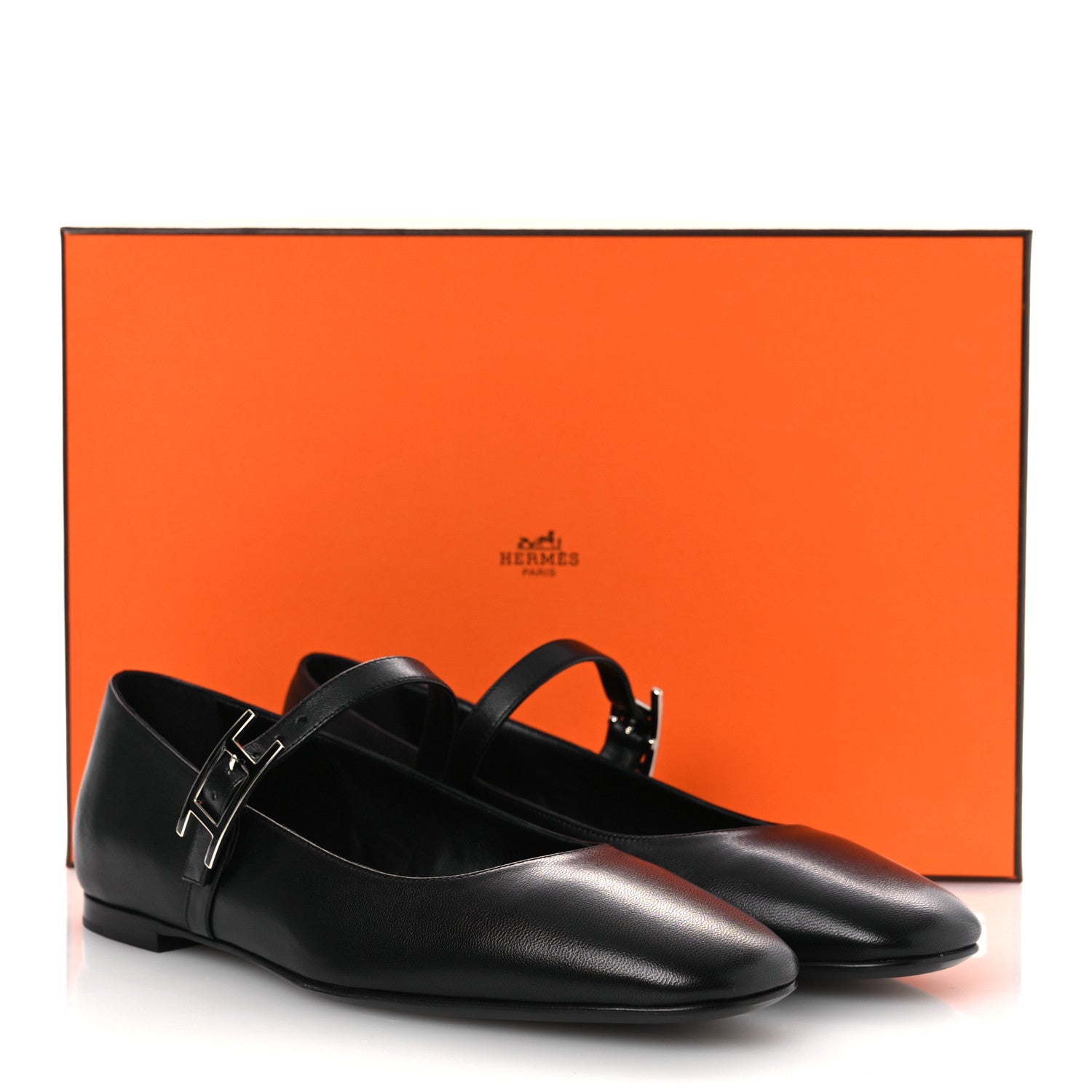 Goatskin Jane Ballet Flats 36.5 Black