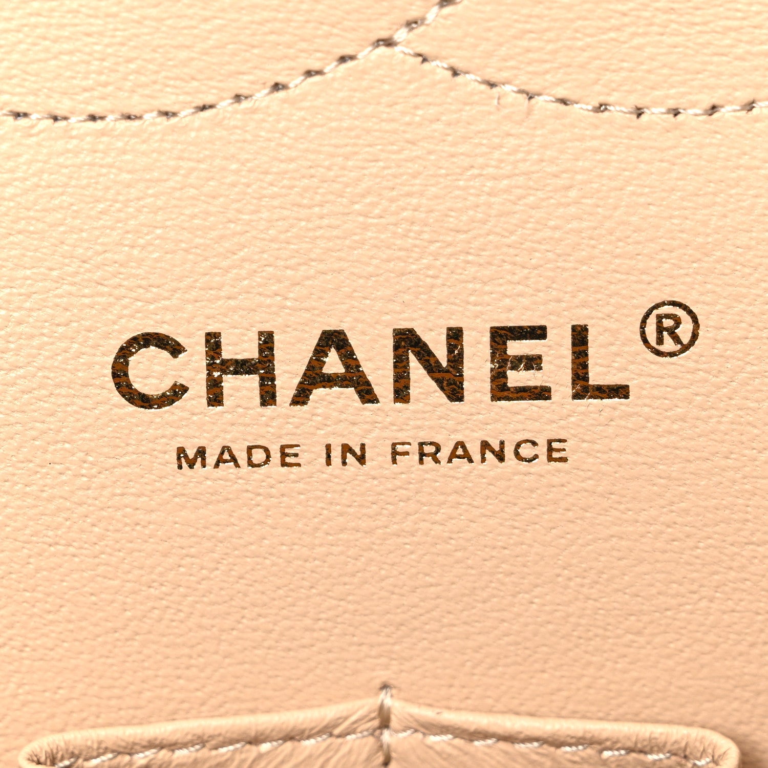 Caviar Quilted Jumbo Double Flap Beige