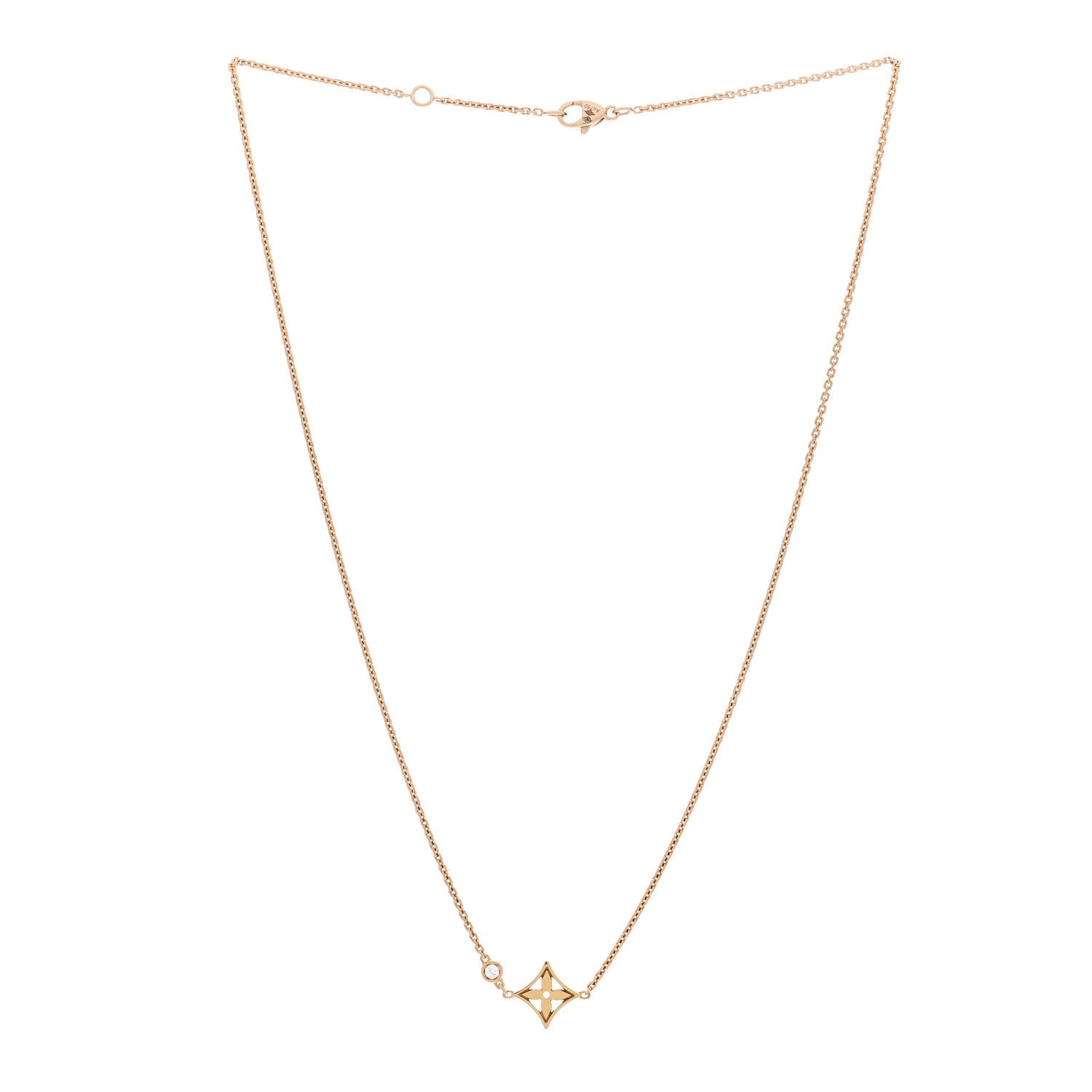 18K Yellow Gold Diamond Idylle Blossom Pendant Necklace