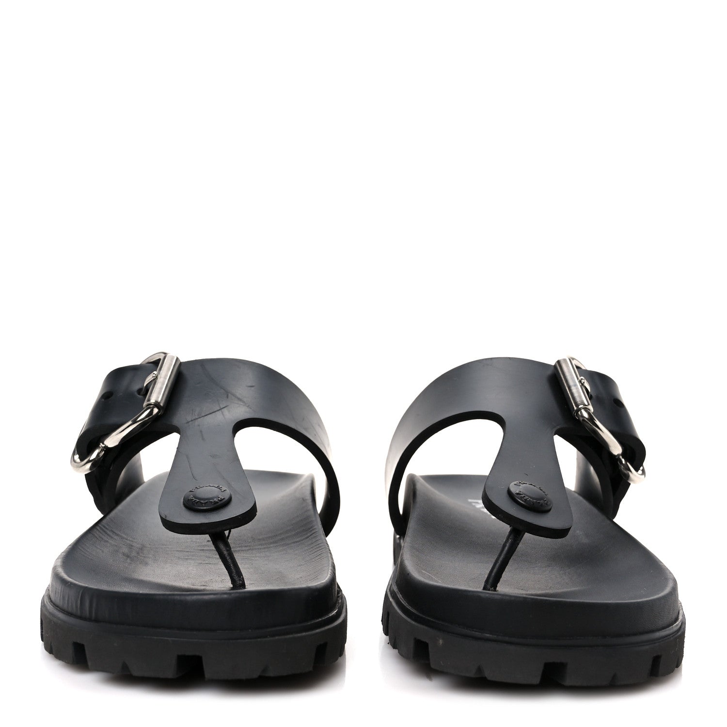 EVA Rubber Thong Buckle Fussbett Sandals 36 Black
