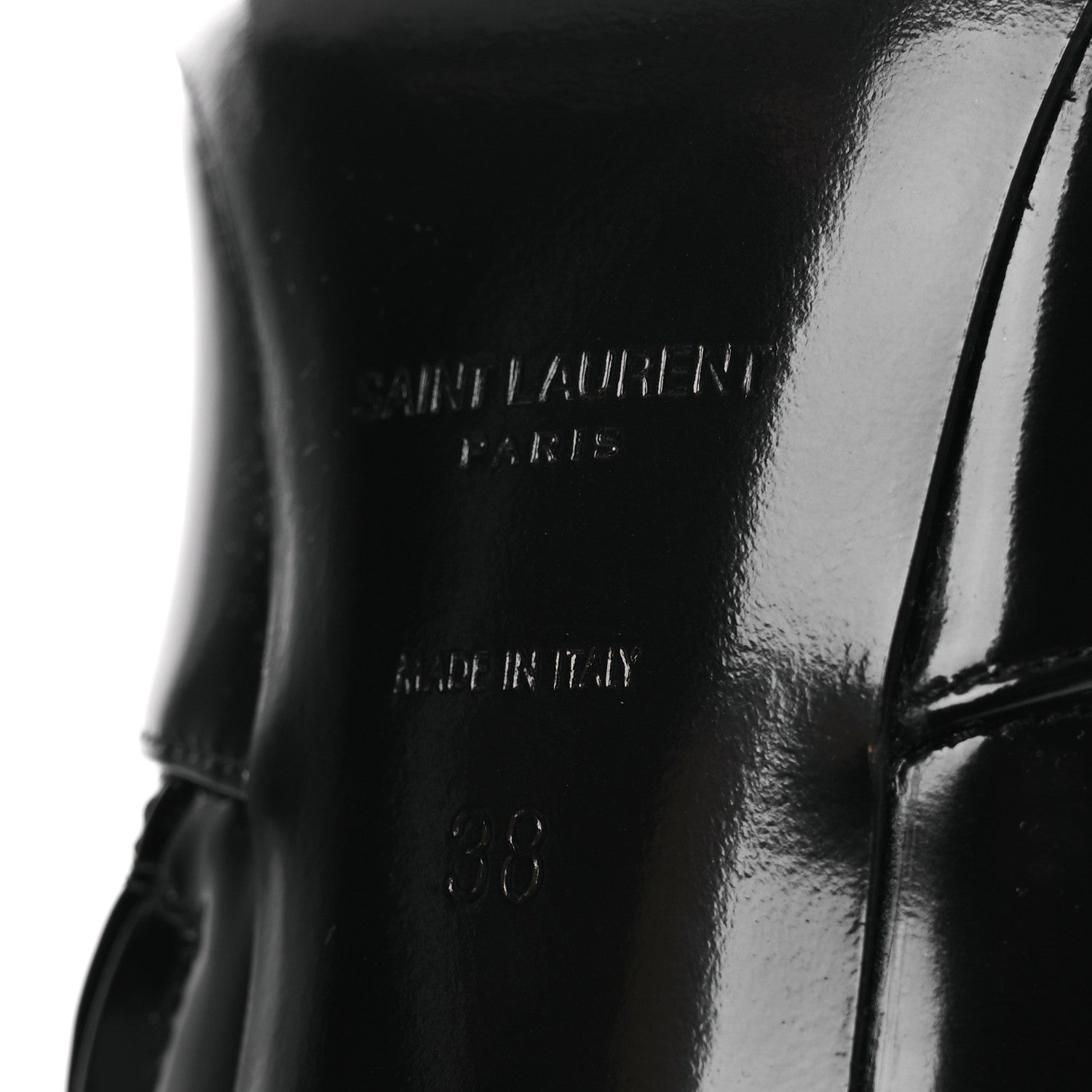 Glazed Calfskin Auteuil 105mm Zip Boots 38 Black