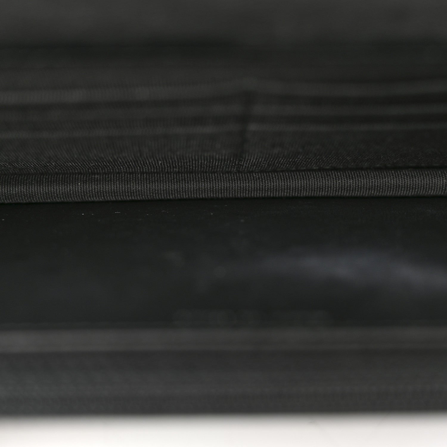 Crumpled Calfskin Quilted Wallet On Chain WOC So Black
