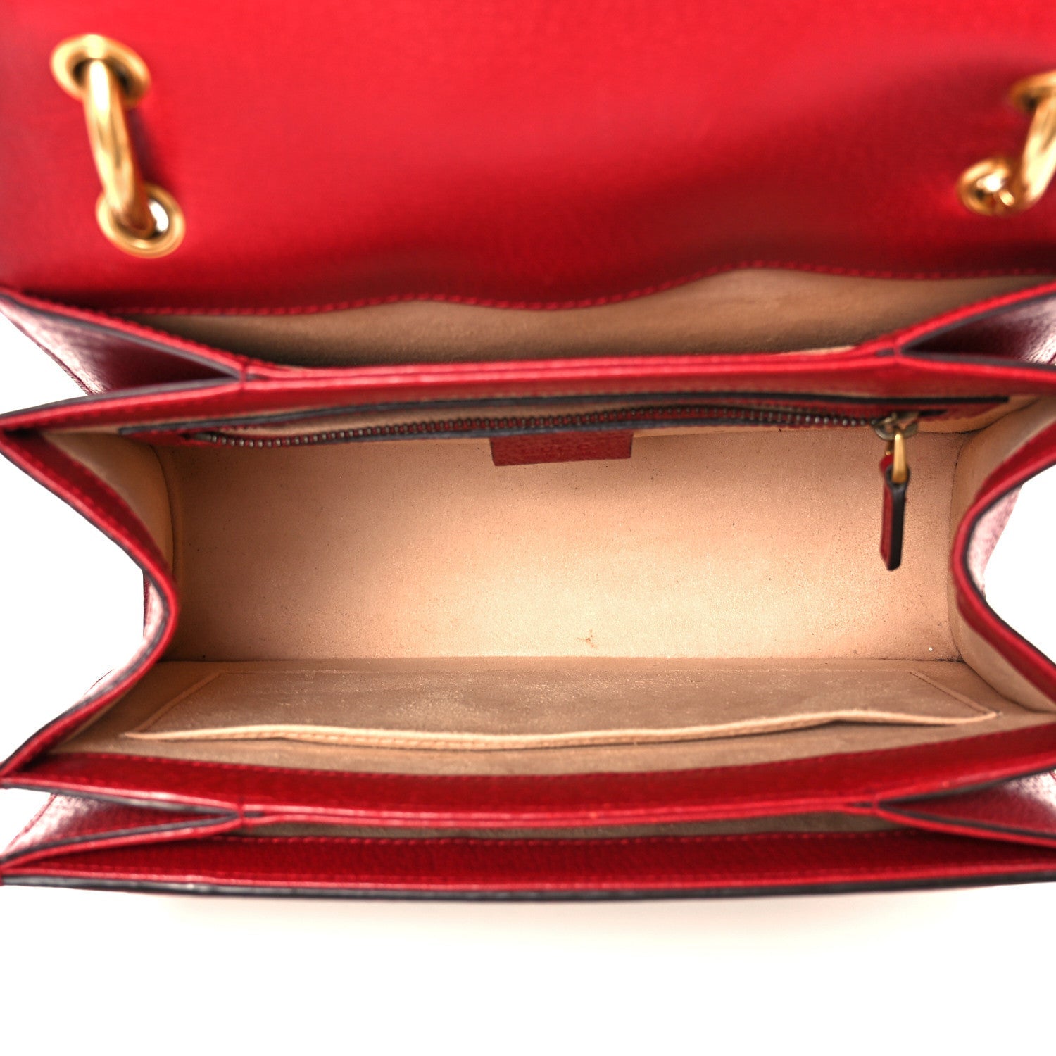 GG Supreme Monogram Small Queen Margaret Top Handle Bag Red