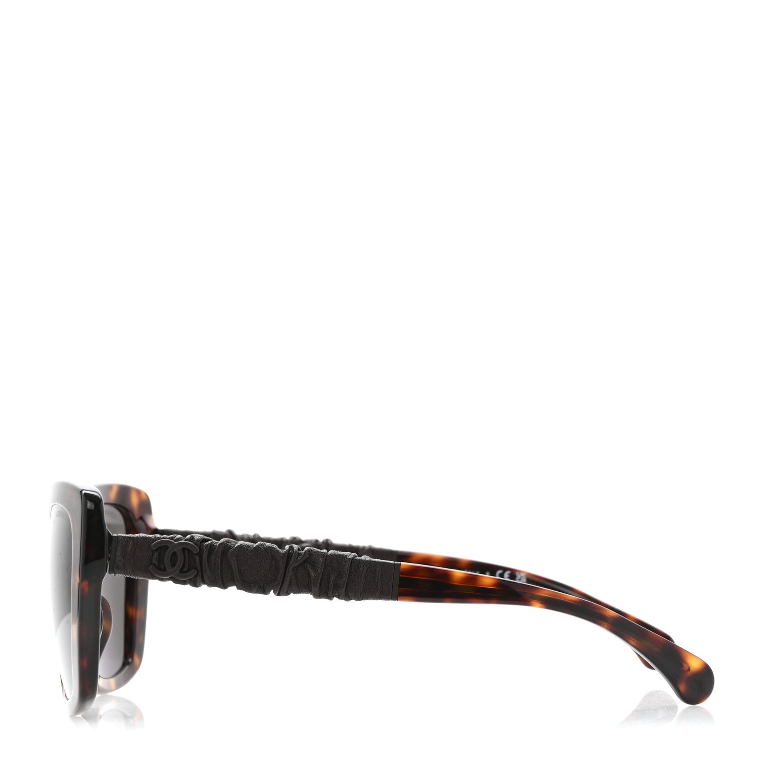 Acetate Calfskin Square Sunglasses 5476-Q-A Tortoise