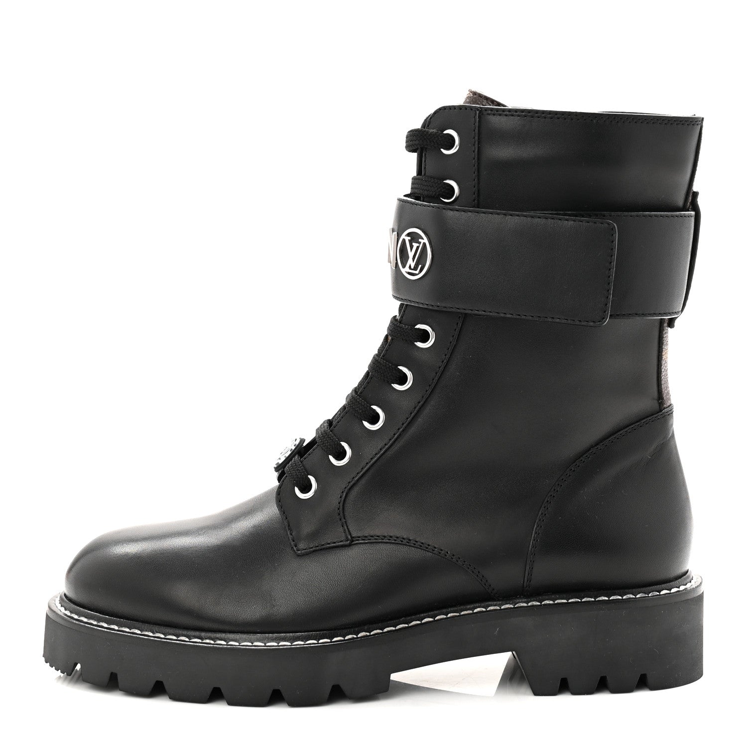 Calfskin Territory Flat Ranger Boots 38 Black