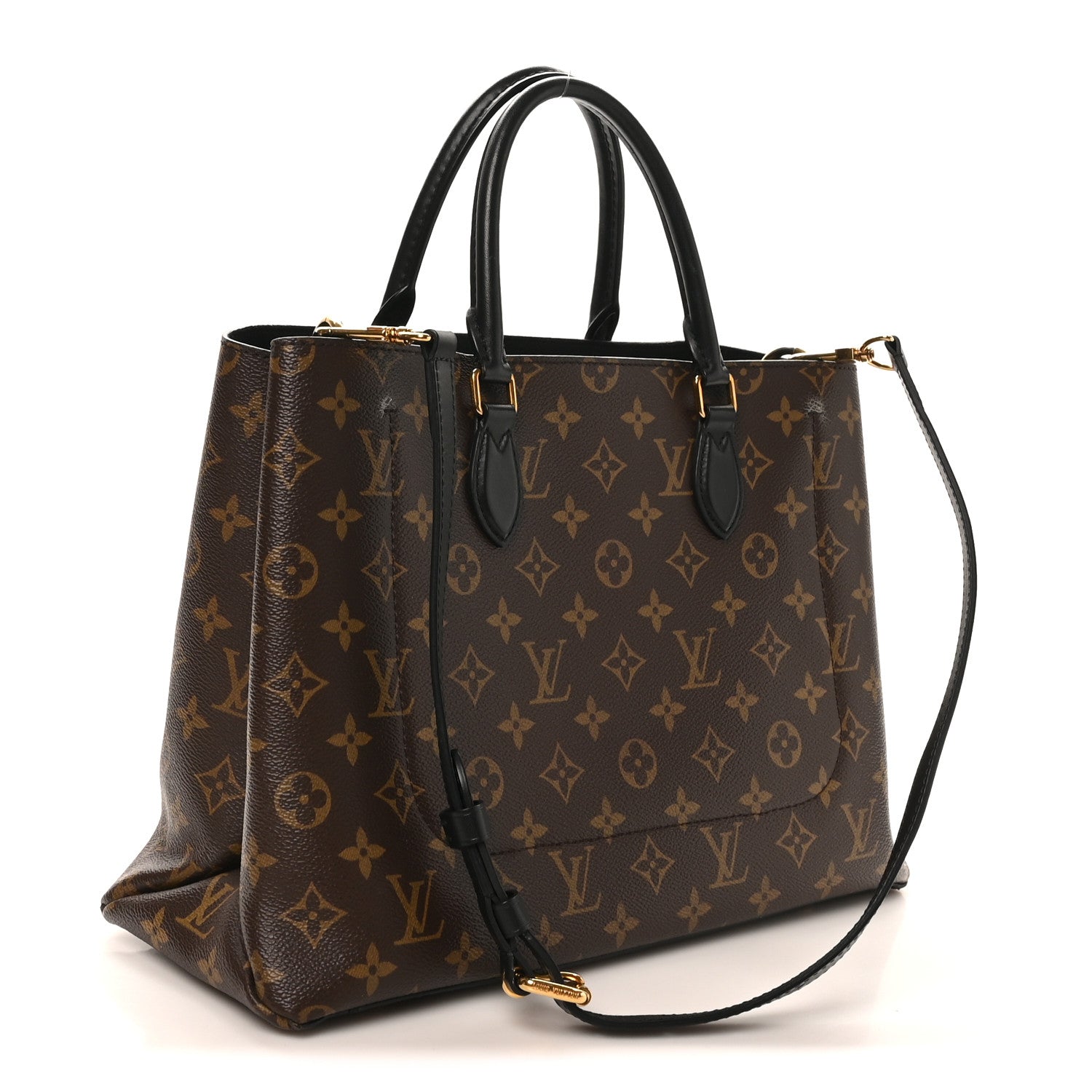 Monogram Flower Tote Black