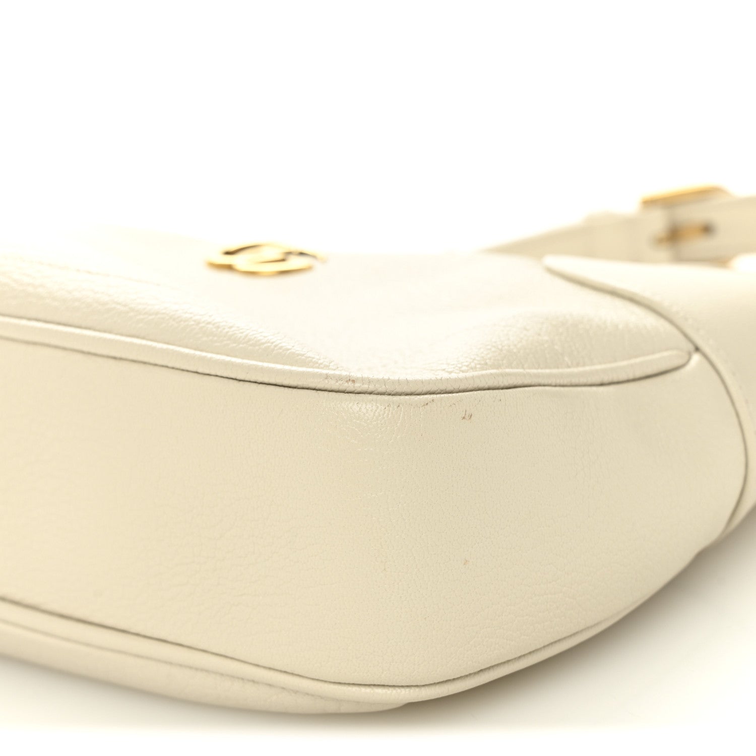 Goatskin Small Aphrodite Shoulder Bag Mystic White