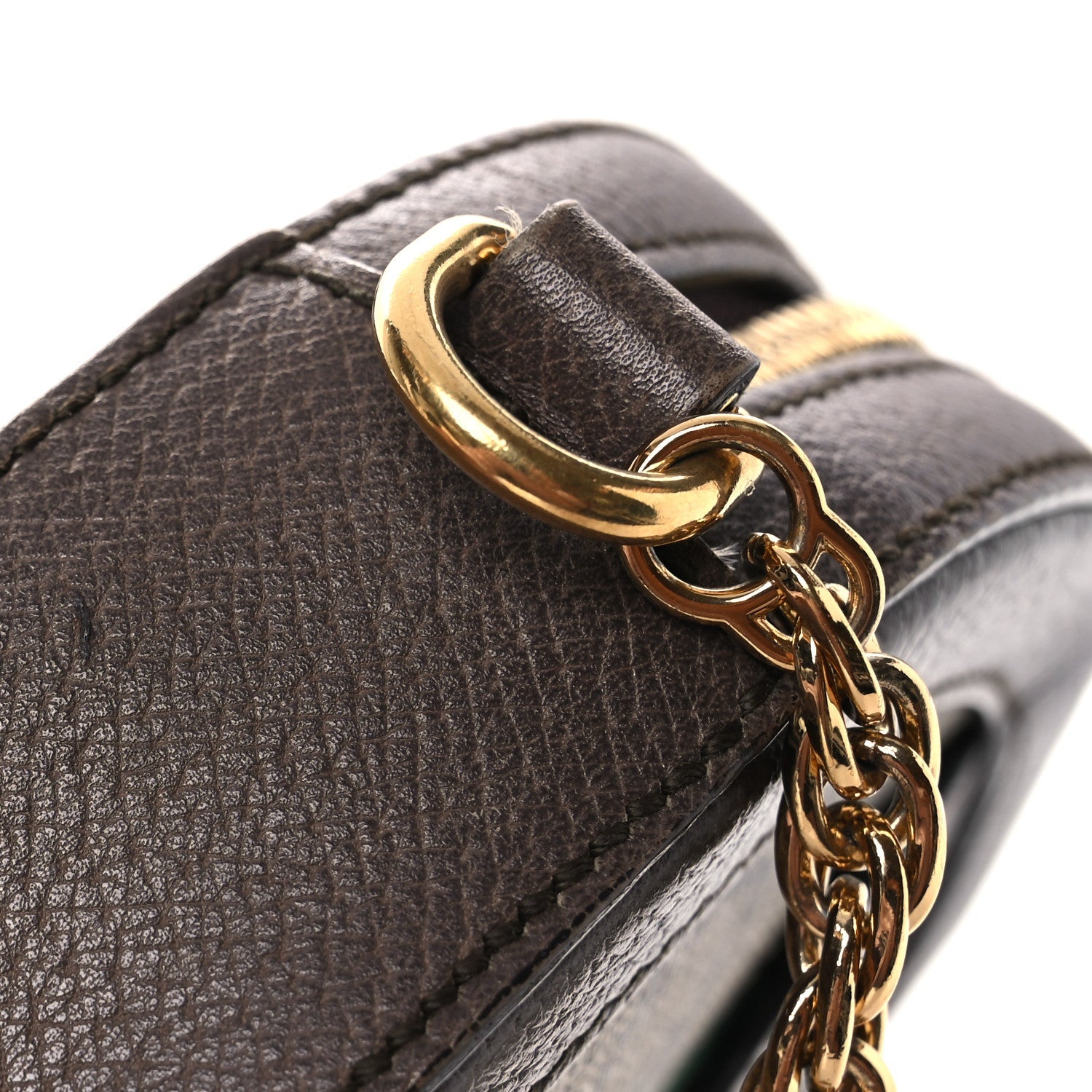 GG Supreme Monogram Web Mini Ophidia Round Shoulder Bag Brown