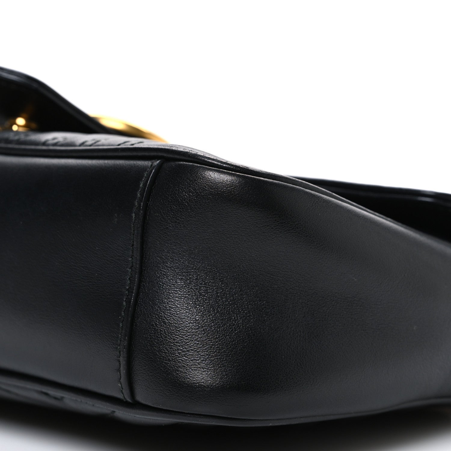 Calfskin Matelasse Small GG Marmont Shoulder Bag Black