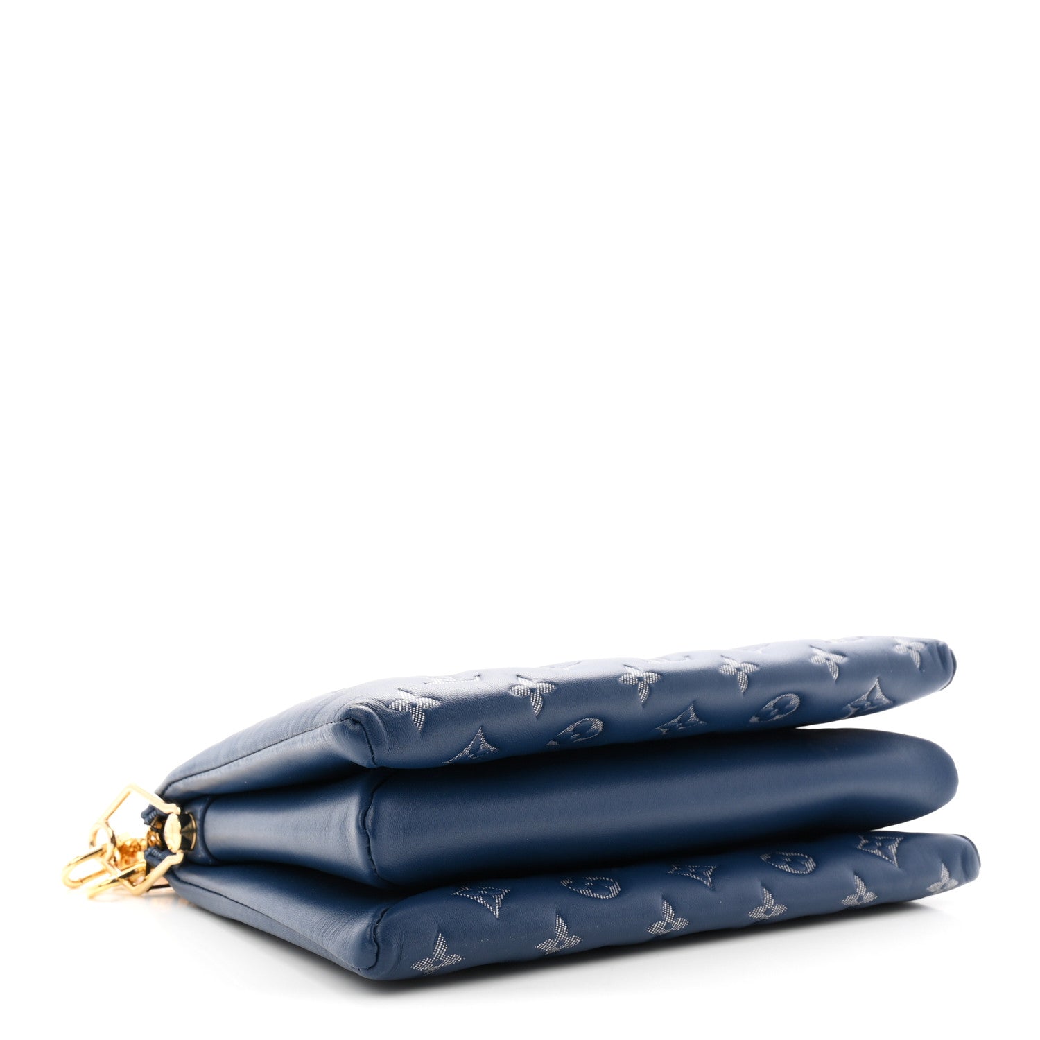 Lambskin Embossed Monogram Coussin PM Denim Blue