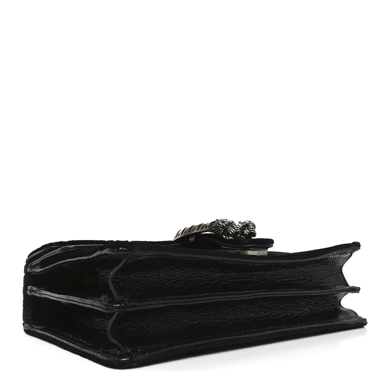 Velvet GG Monogram Small Dionysus Shoulder Bag Black