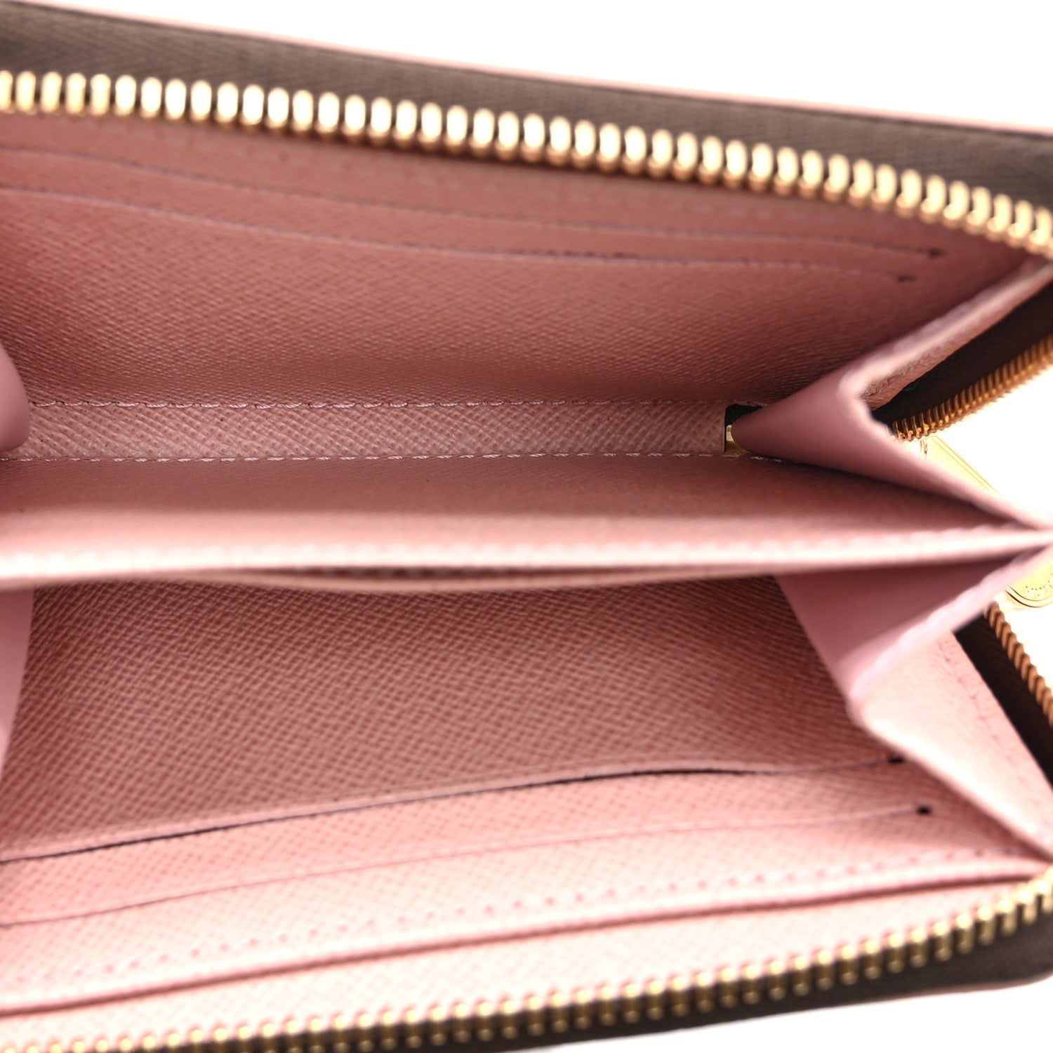 Damier Ebene Studded Zippy Coin Purse Rose Ballerine