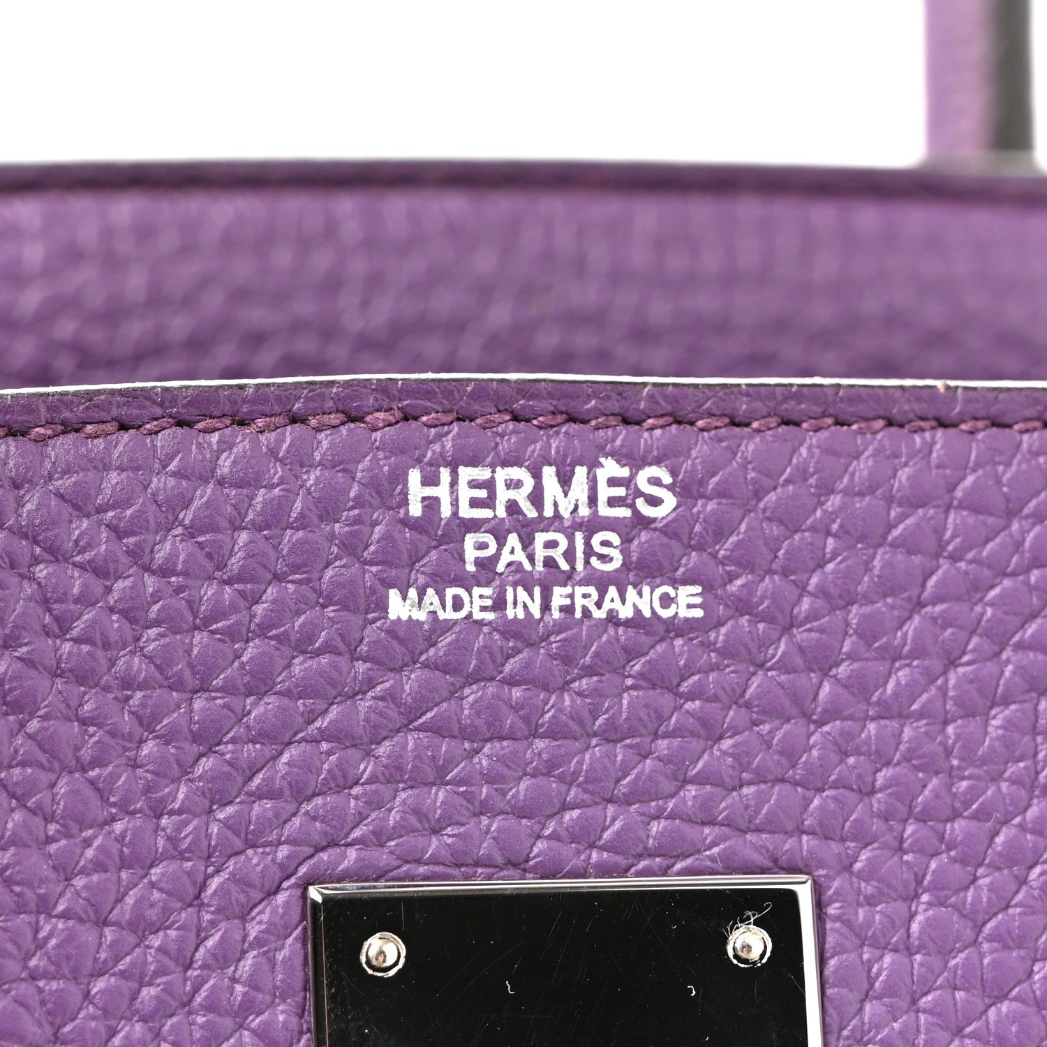 Taurillon Clemence Birkin 30 Ultraviolet