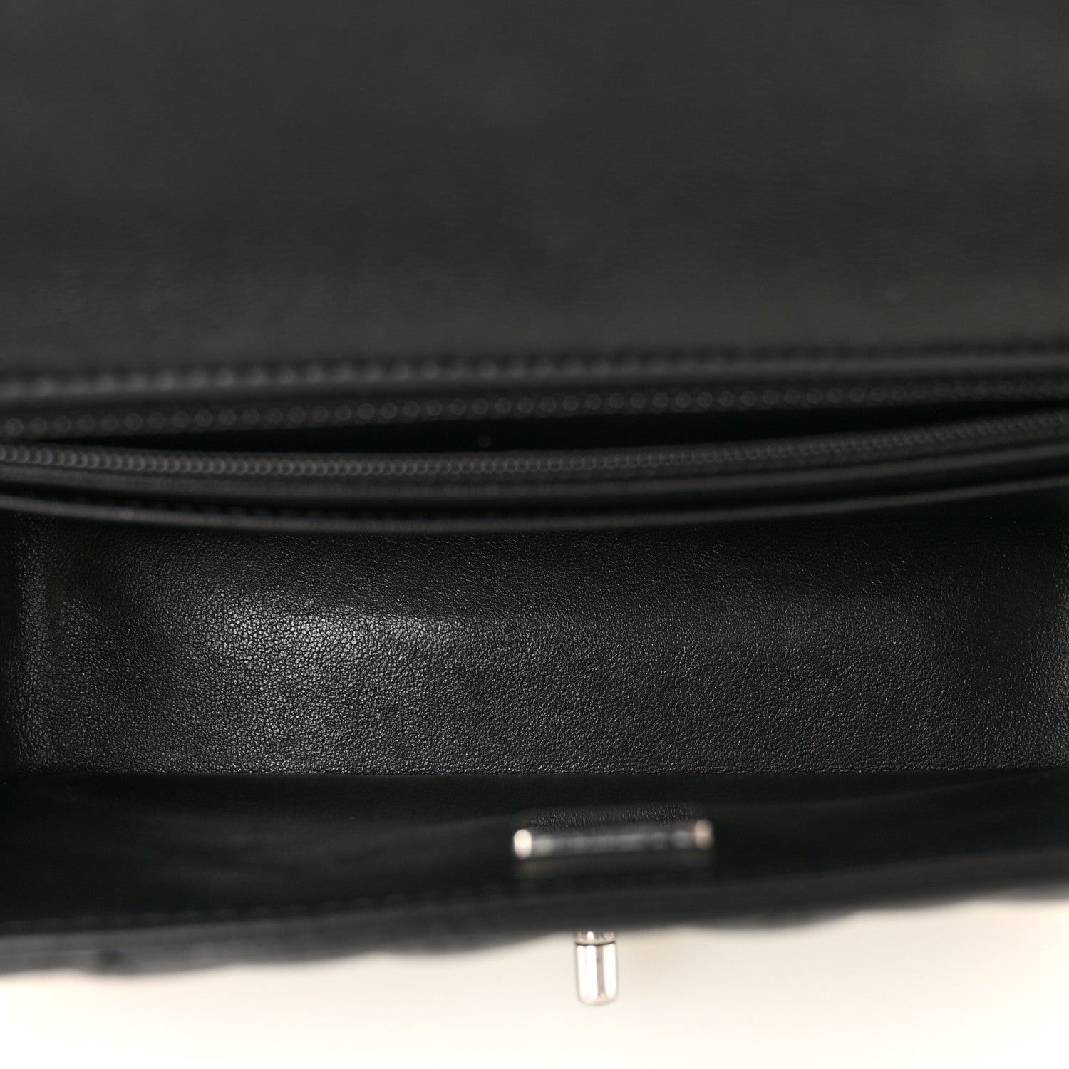 Lambskin Quilted Mini Rectangular Flap Black
