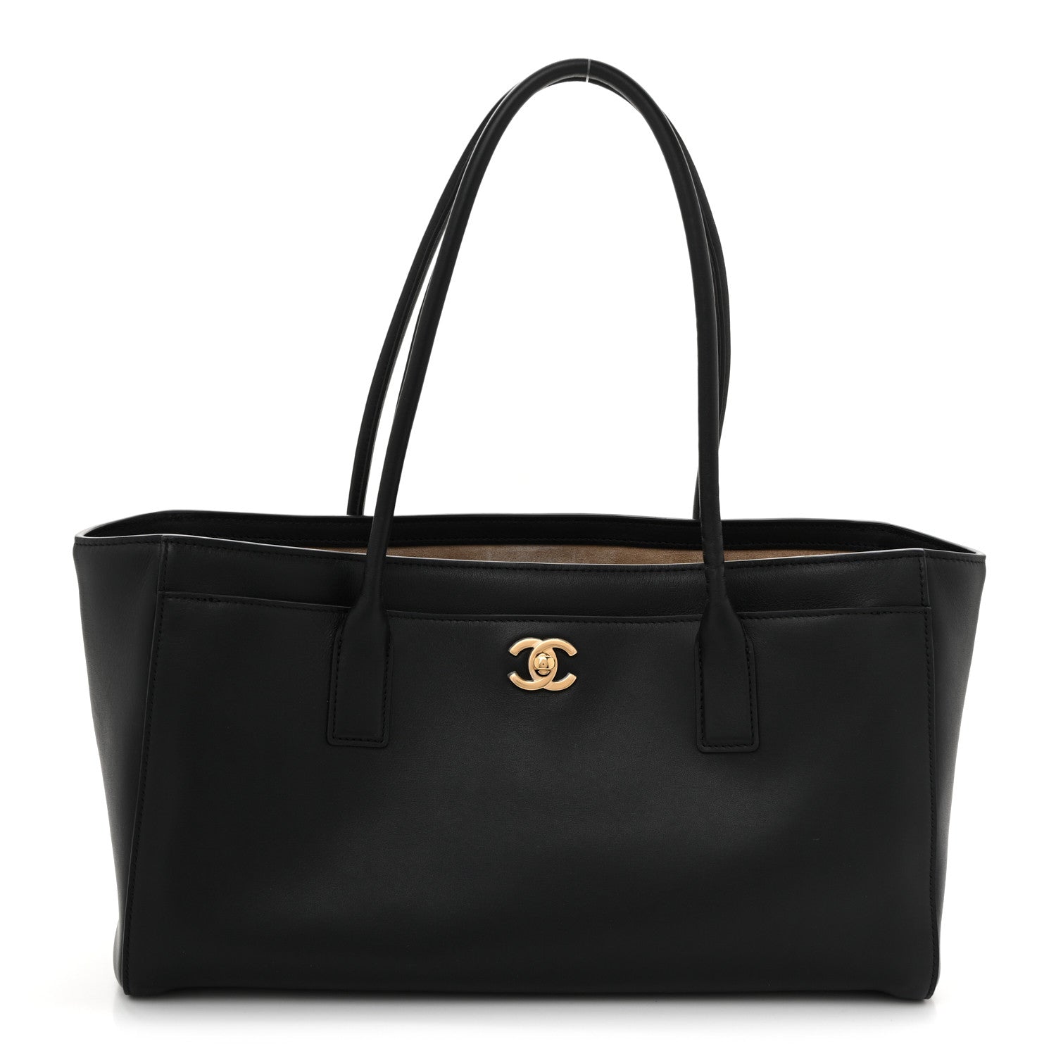 Calfskin Archetype Small Shopping Tote Black