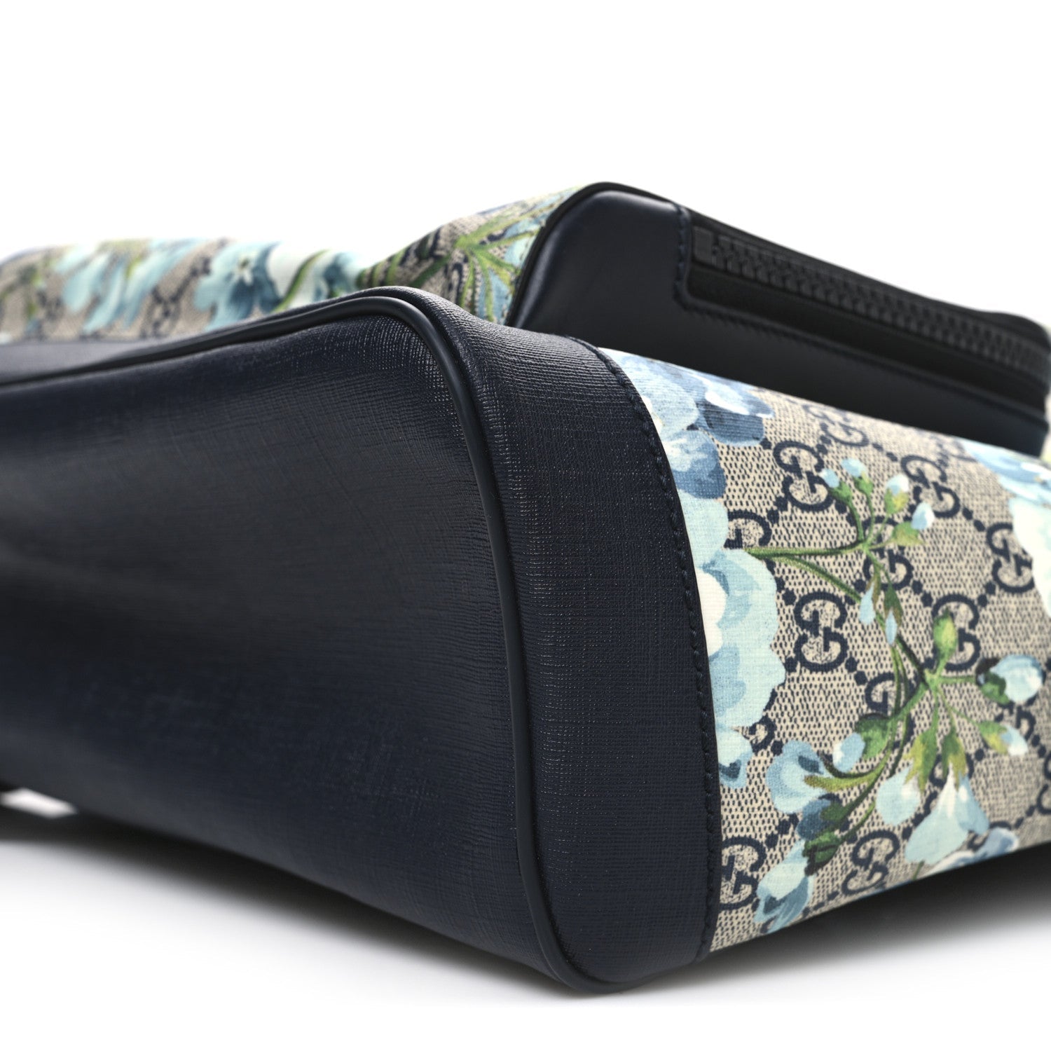 GG Supreme Monogram Blooms Medium Day Backpack Beige Blue Navy