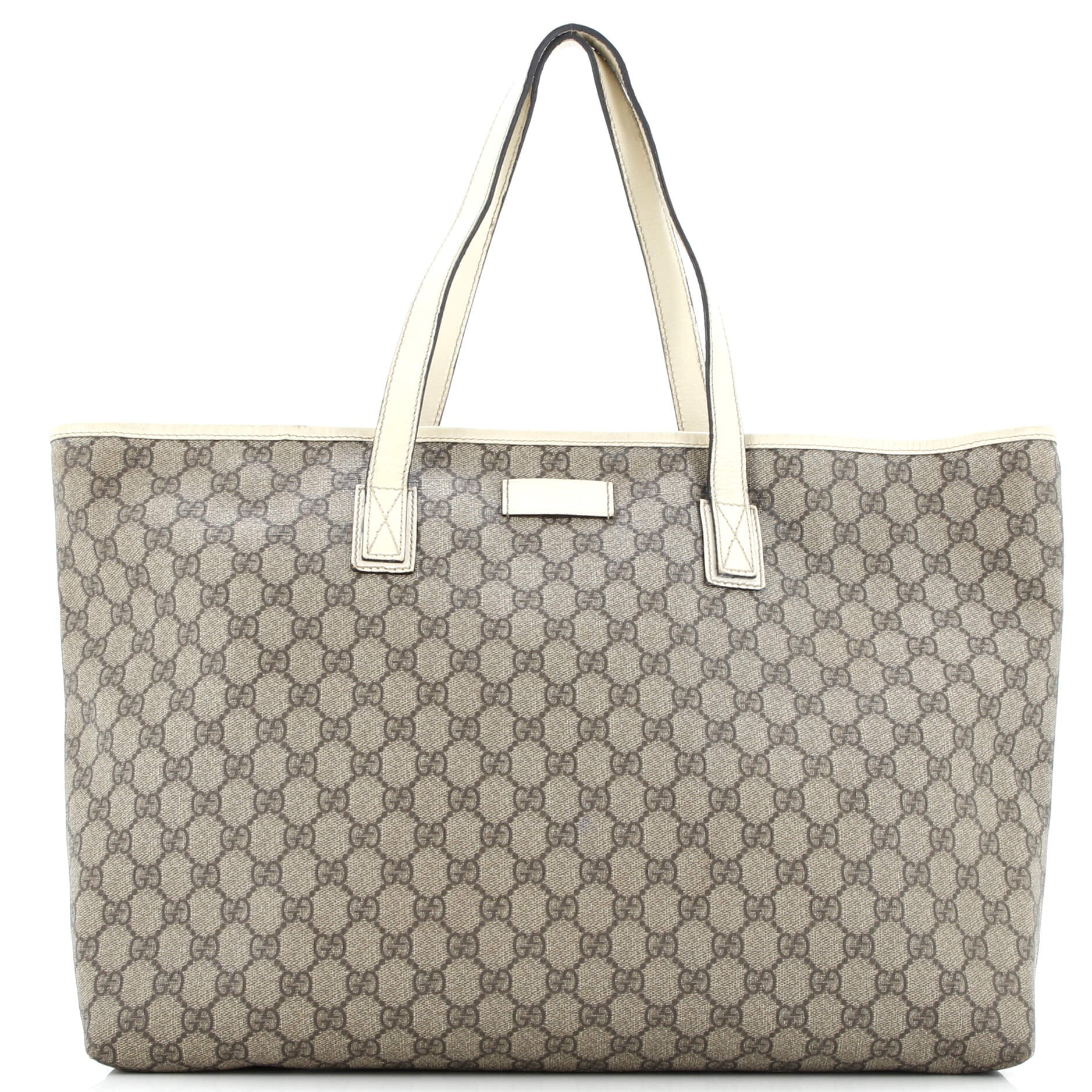 Plus Tote GG Coated Canvas with Leather Large