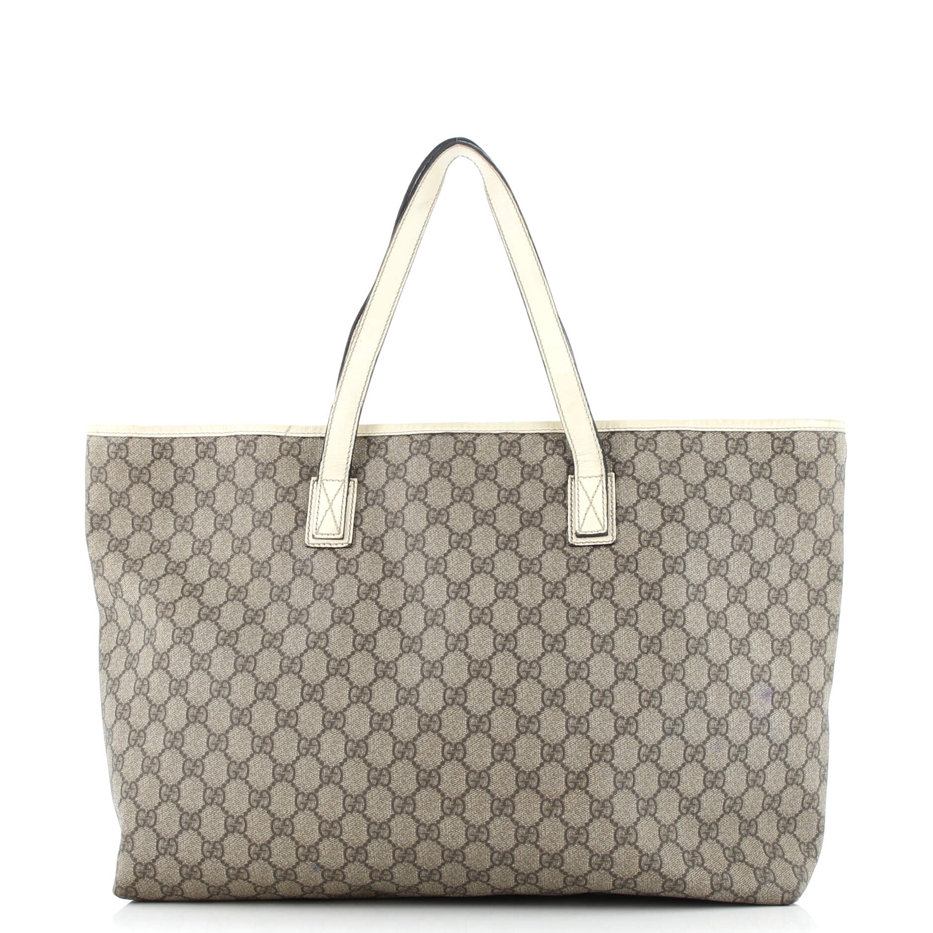 Plus Tote GG Coated Canvas with Leather Large