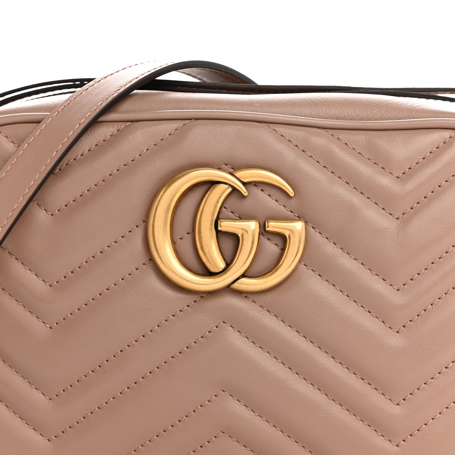 Calfskin Matelasse Small GG Marmont Chain Shoulder Bag Porcelain Rose