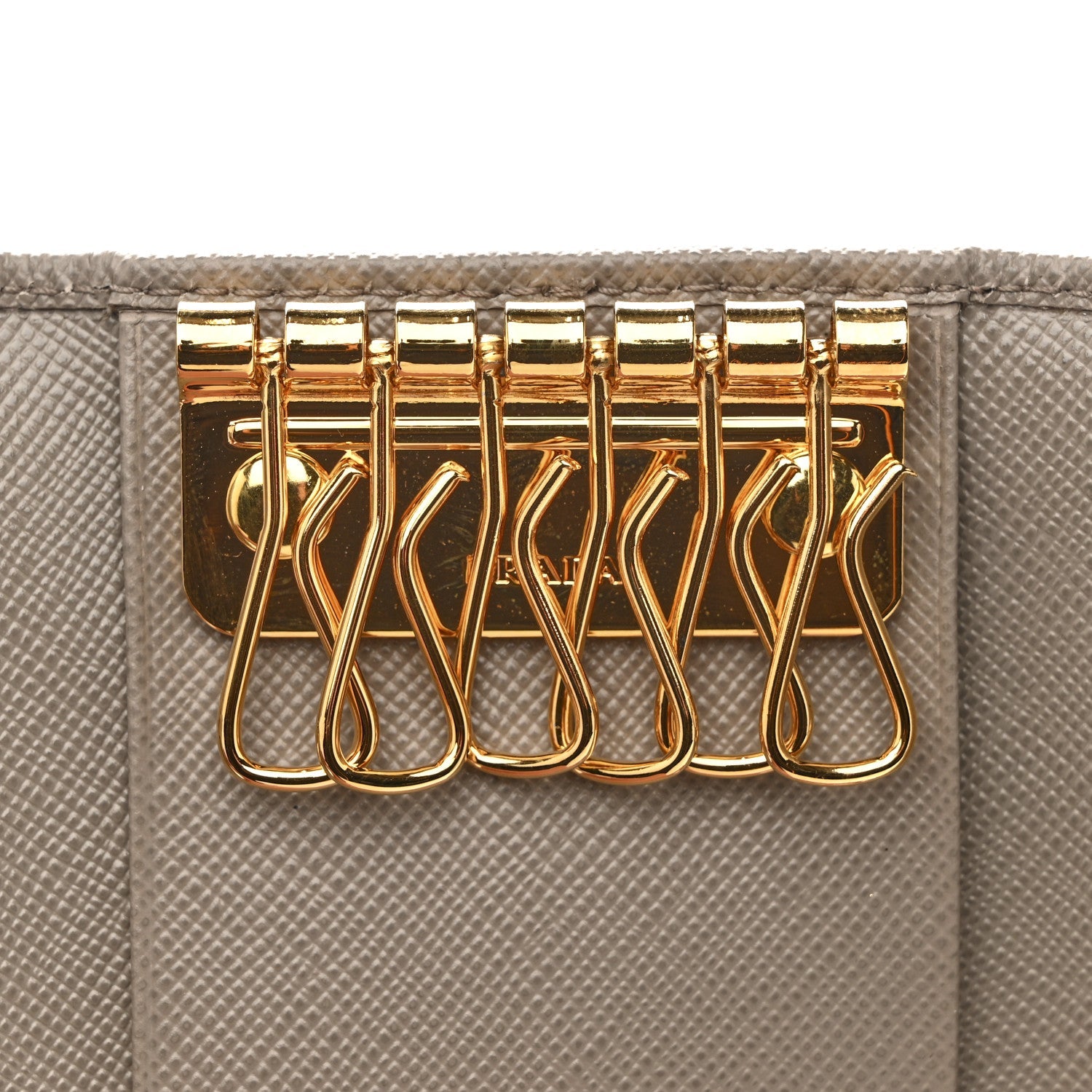 Saffiano Fiocco 6 Key Holder Argilla