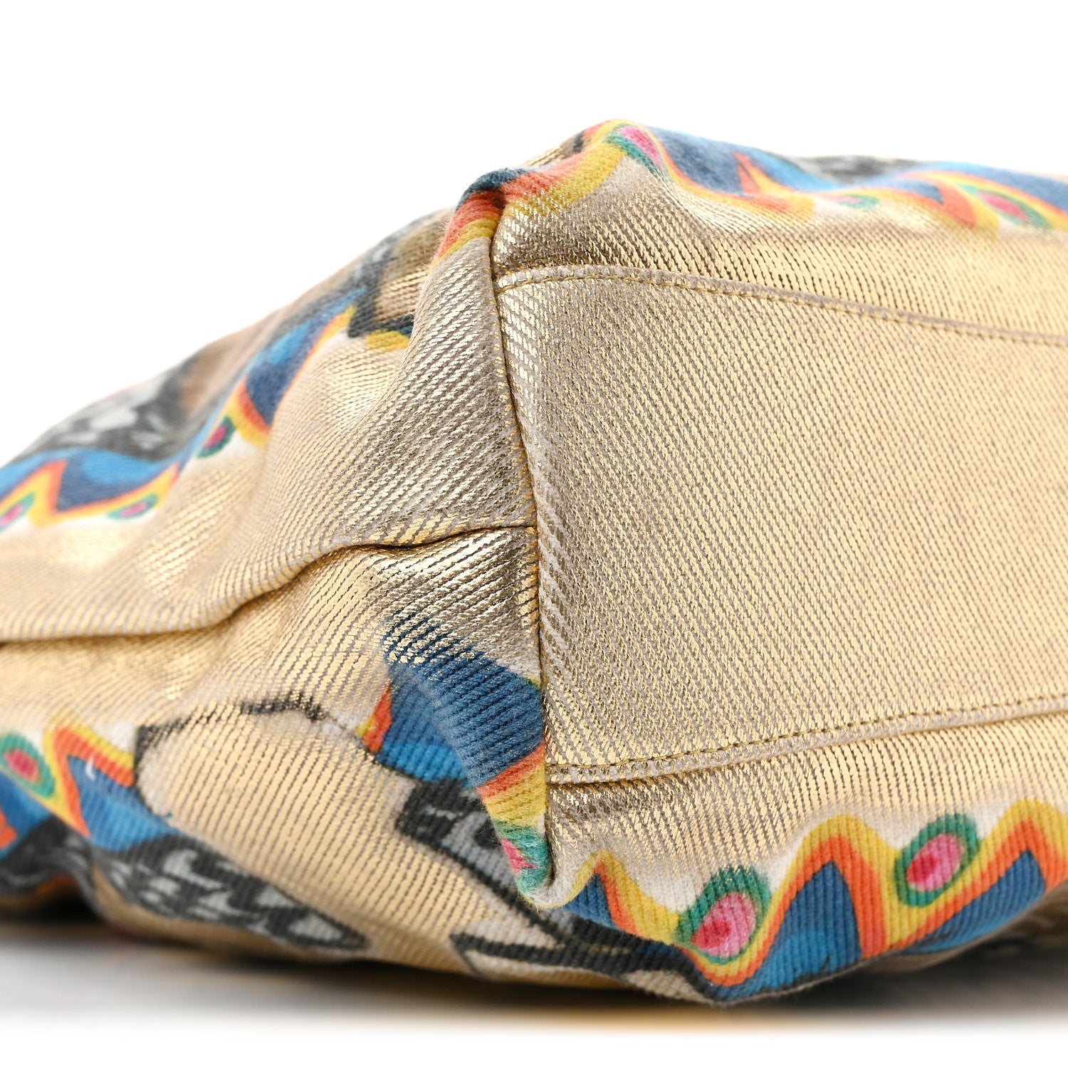 Graffiti Printed Canvas Street Spirit Tote Multicolor