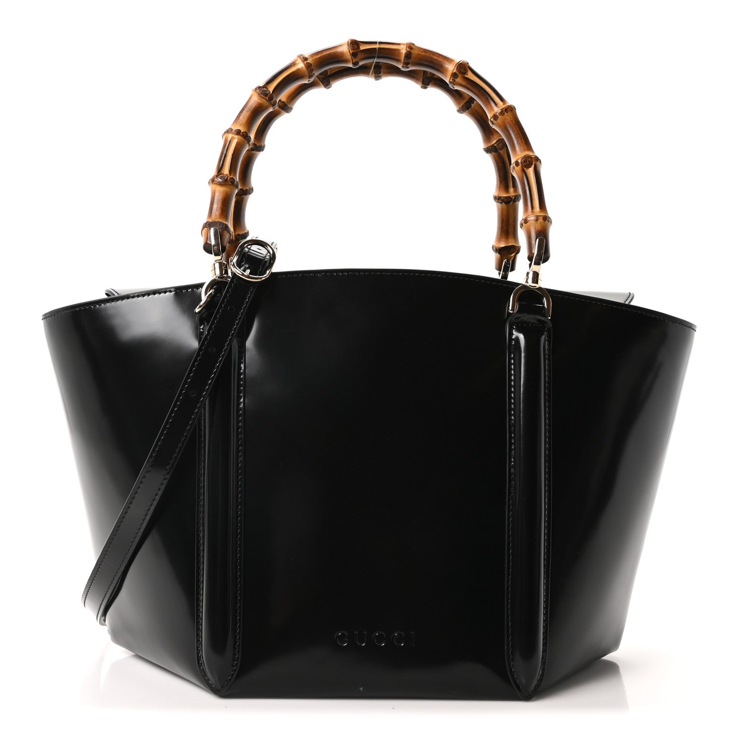 Spice Lux Nappa Bamboo Basket Bag Black