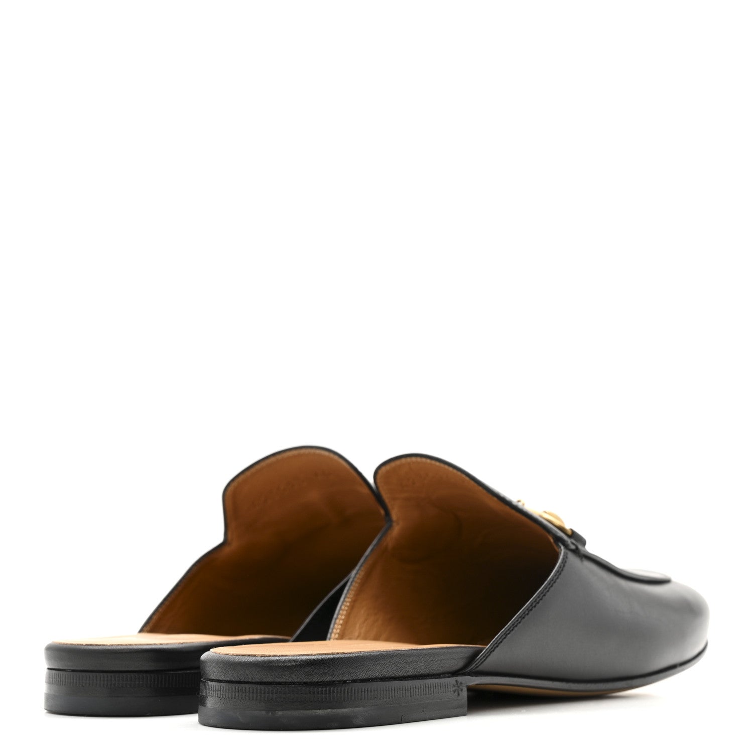 Calfskin Womens Princetown Slippers 40 Black